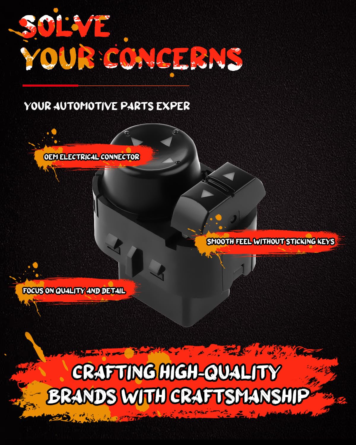 Power Mirror Switch Replacement Fit For 2007-2013 Chevy Silverado 1500 2007-2014 Chevy Silverado 2500 Hd 2007-2013 Gmc Sierra 1500 2007-2014 Gmc Sierra 2500 Hd 3500 22883768