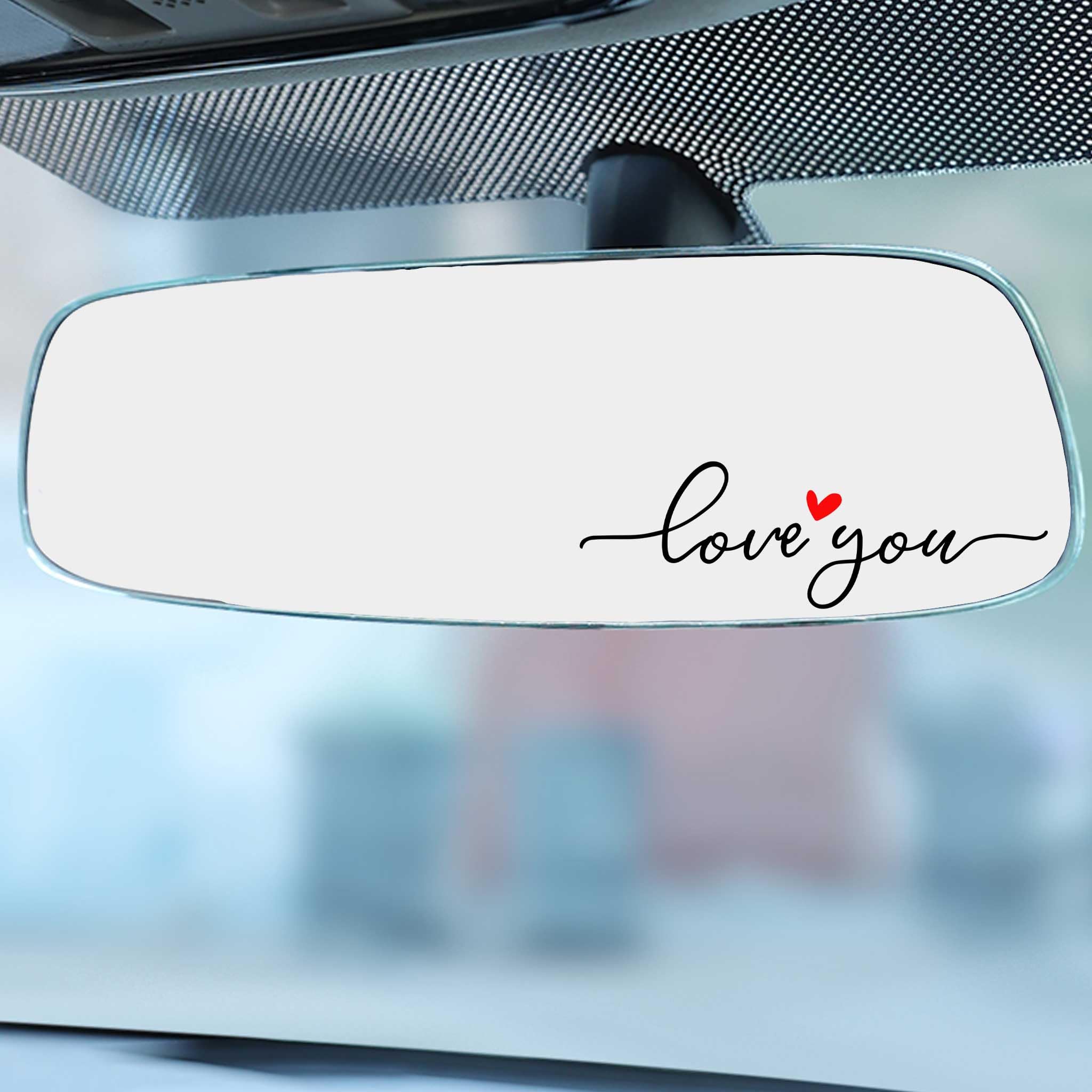 2 X Love You Rearview Decal, Love You Decal, Mirror Decals, Mirror Stickers, Cup Accessories, Water Bottle Vinyl Stickers, Rear