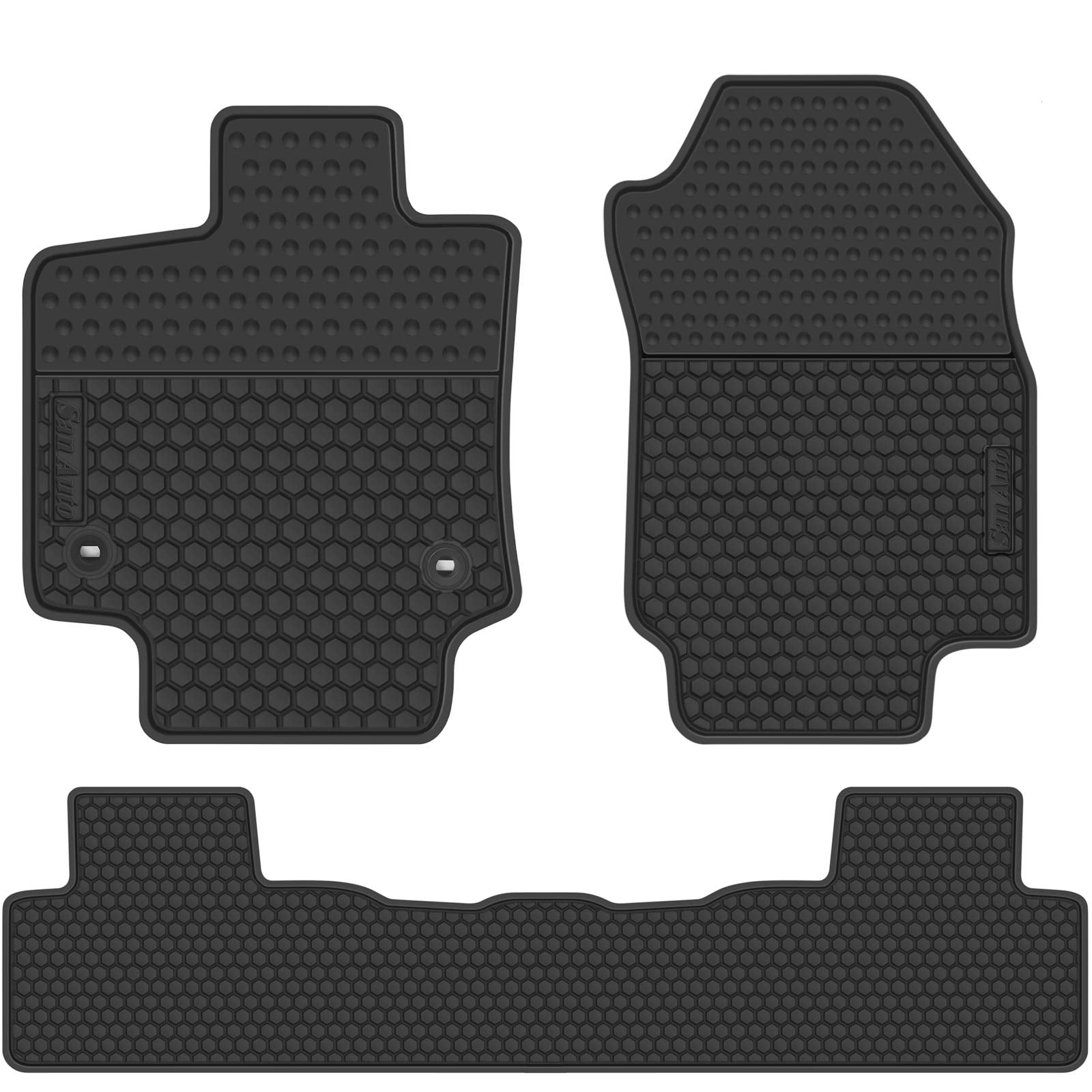 San Auto Car Floor Mats Custom Fit For Toyota Rav4 (No Hybrid) 2019 2020 2021 2022 2023 2024 2025 Full Black Rubber Auto Liners
