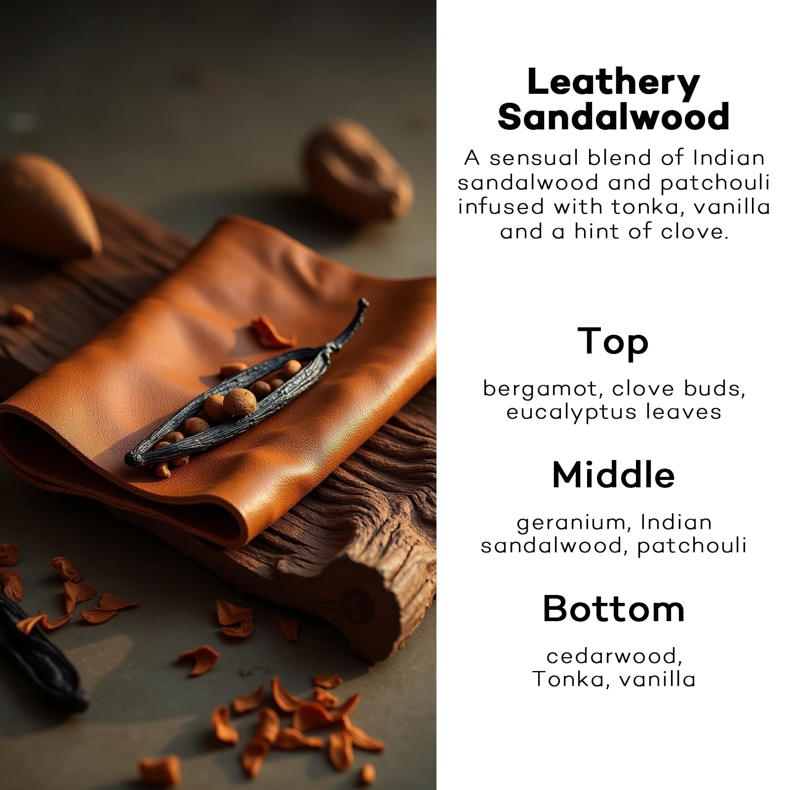 Car Air Freshener Hanging 2 Pack, Leathery Sandalwood Essential Oil Diffuser, Car Air Fresheners For Women, 45+ Days Long Lastin