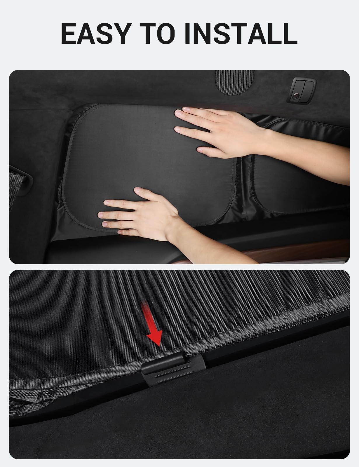 Basenor 6Pcs 2022-2025 Tesla Model S/Model S Plaid Side Window Sunshade Windshield Sunshade Privacy Shade Camping Rear Windshiel