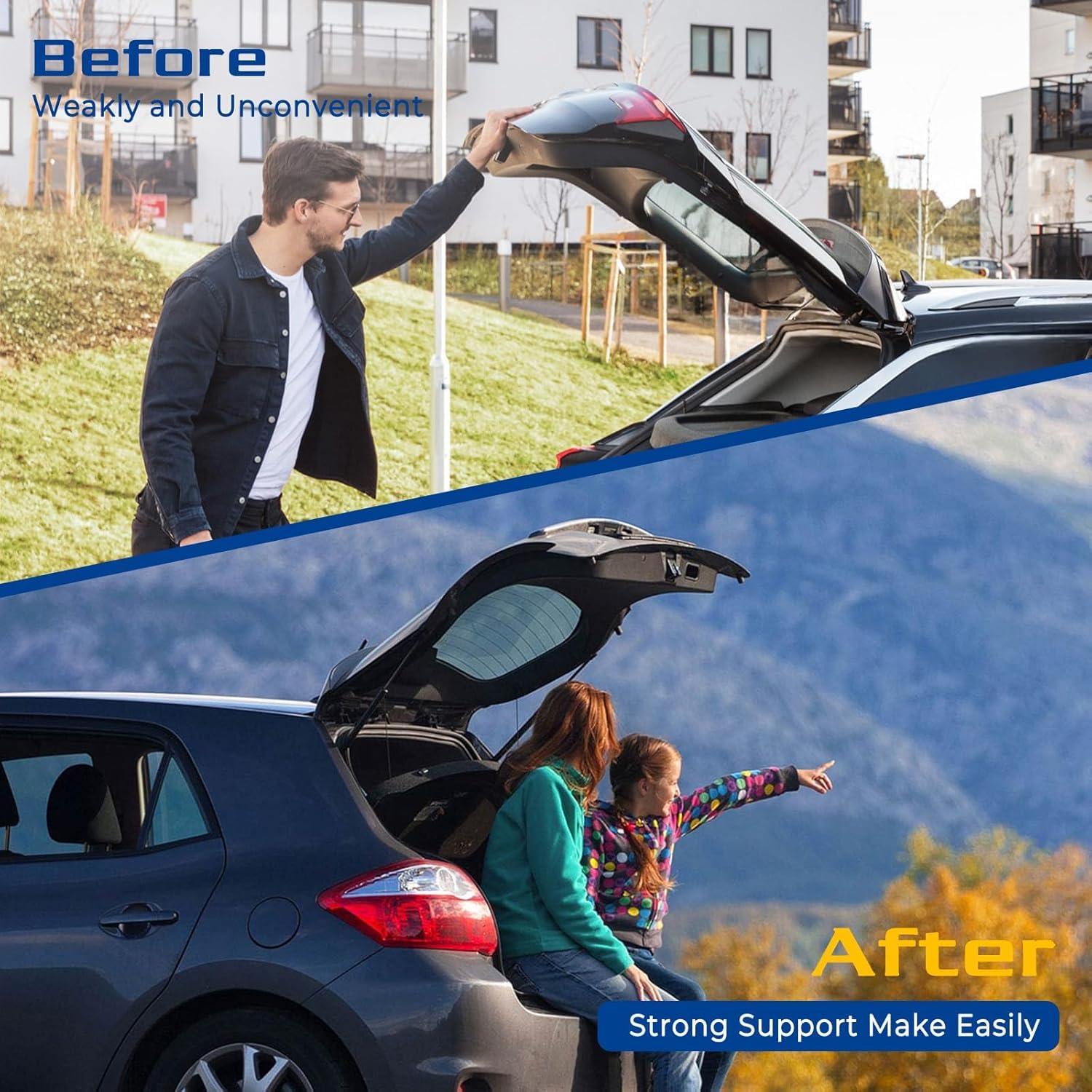 Arana Trunk Struts Lift Support For Hyundai Veloster 2012-2017, Rear Hatch Replacement Shocks Fits 2012-2017 Hyundai Veloster Ba