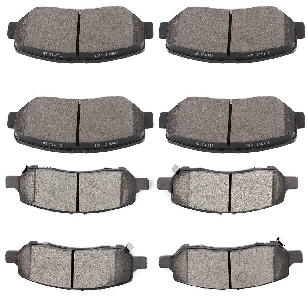 Cciyu D1640 D1647 Ceramic Front Rear Brake Pad Set For 2013-2016 For Dodge Dart