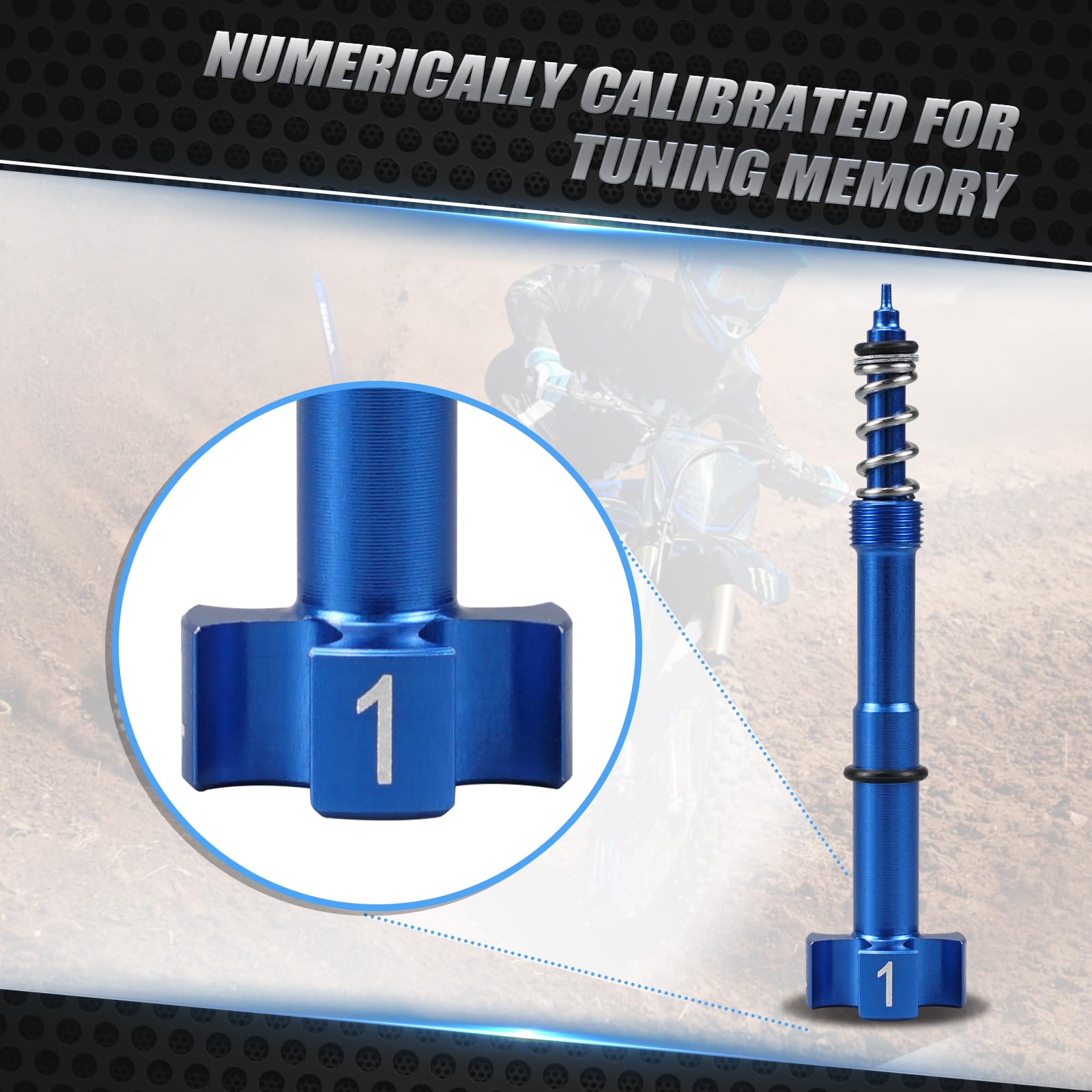 NICECNC Blue Universal Aire/Fuel Mixture Screw Adjuster Keihin FCR Carb Motorcycle Compatible with Yamaha Honda Kawasaki Suzuki