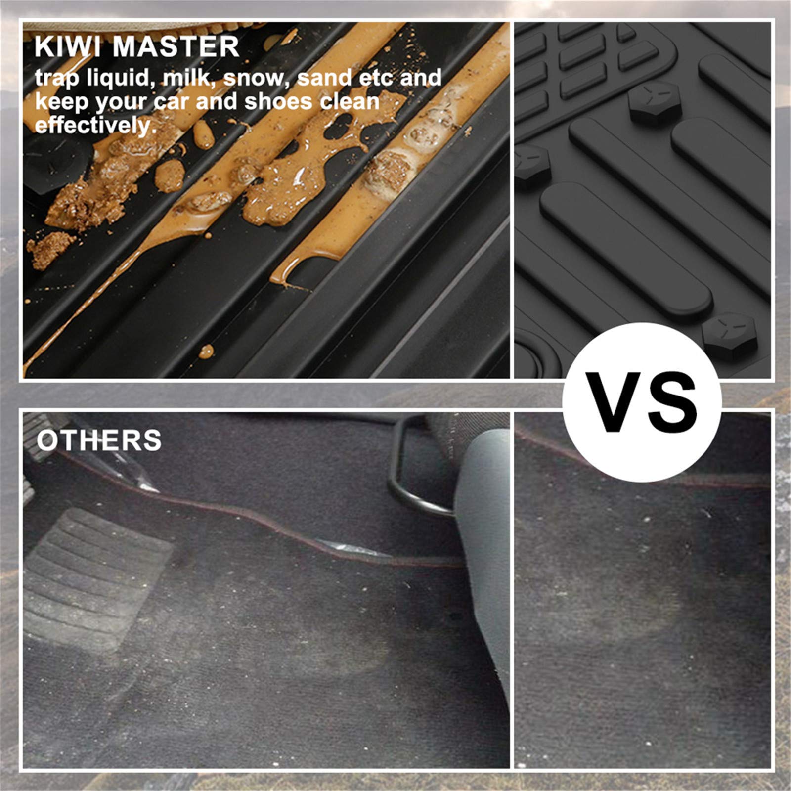 Kiwi Master Floor Mats For 2014-2018 Chevy Silverado/Gmc Sierra 1500 Crew Cab, 2015-2019 Silverado/Sierra 2500/3500 Hd Crew Cab