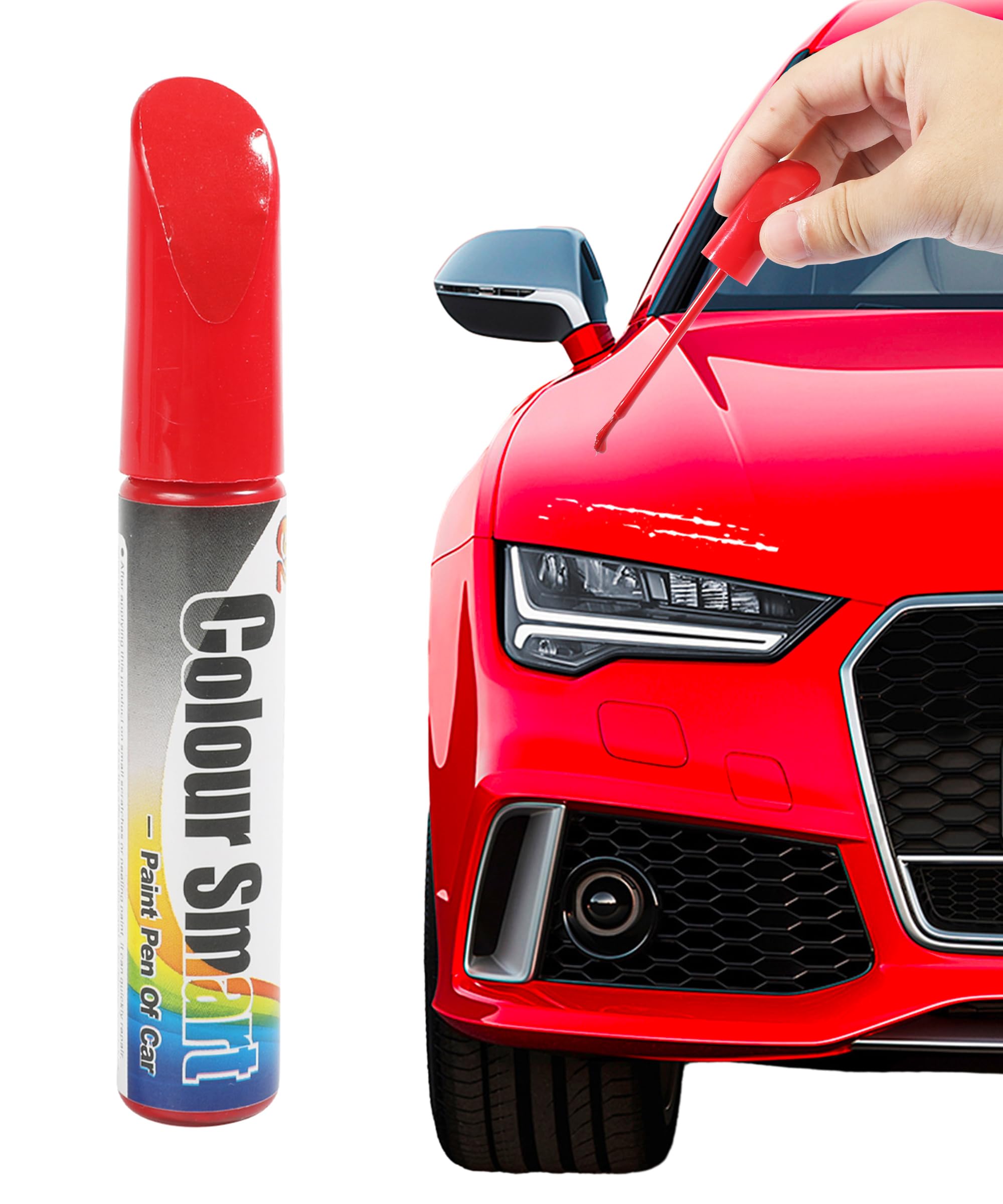 Bylikeho Car Scratch Repair Pen - Deep Scratch Remover, Touch-up Paint for Vehicles (Red)