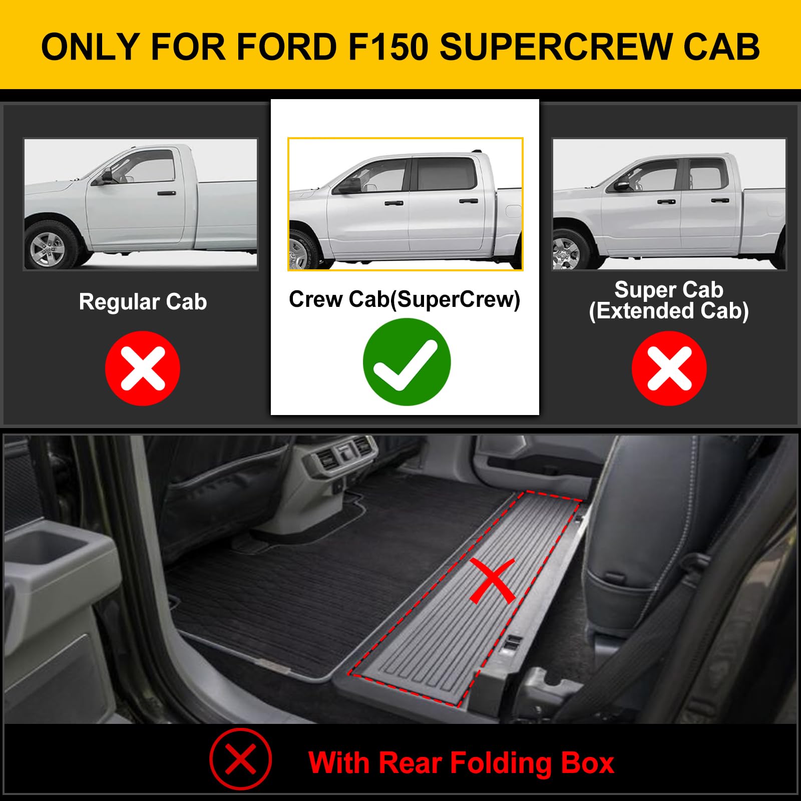 Aomsazto Floor Mats For 2019-2025 Chevy Silverado 1500 / Gmc Sierra 1500, 2020-2025 Silverado/Sierra 2500Hd / 3500Hd Crew Cab, 1