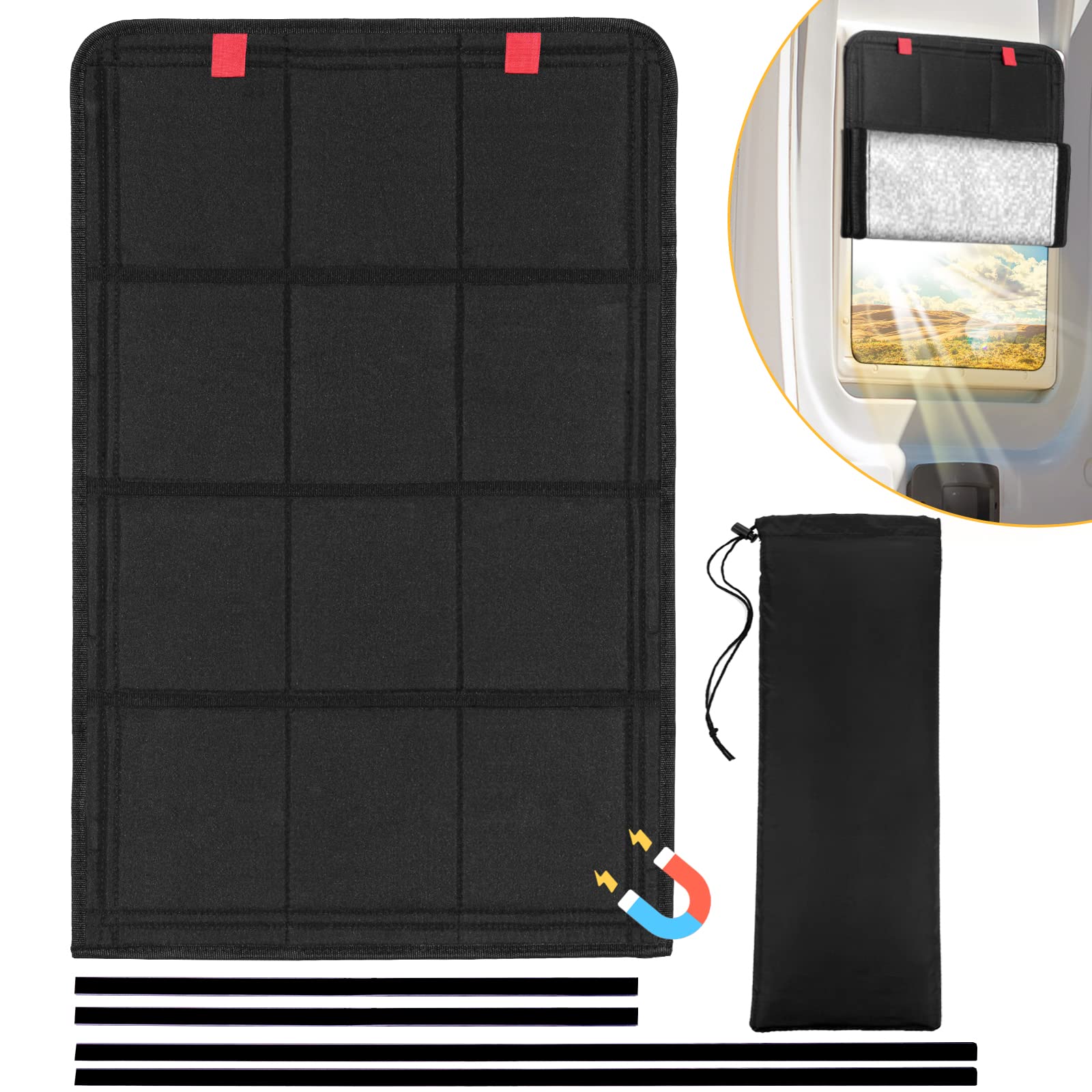 Funomo Rv Door Window Shade, Foldable Magnet Rv Blackout Window Cover, Uv Rays Protection Camper Trailer Window Cover, Waterproo