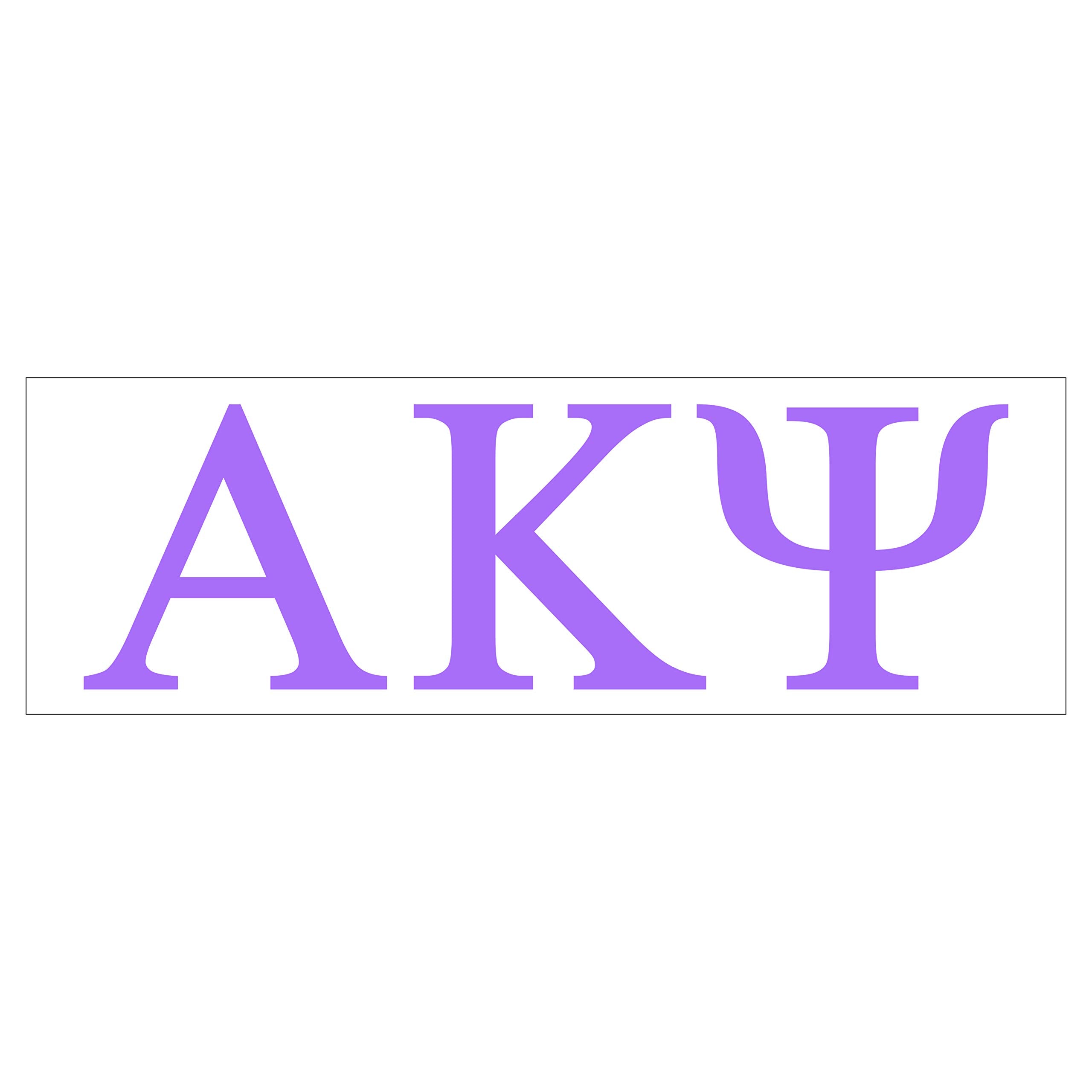 Pro-Graphx Alpha Kappa Psi Greek Sorority Sticker Decal, 2.5 Inches Tall, Lilac