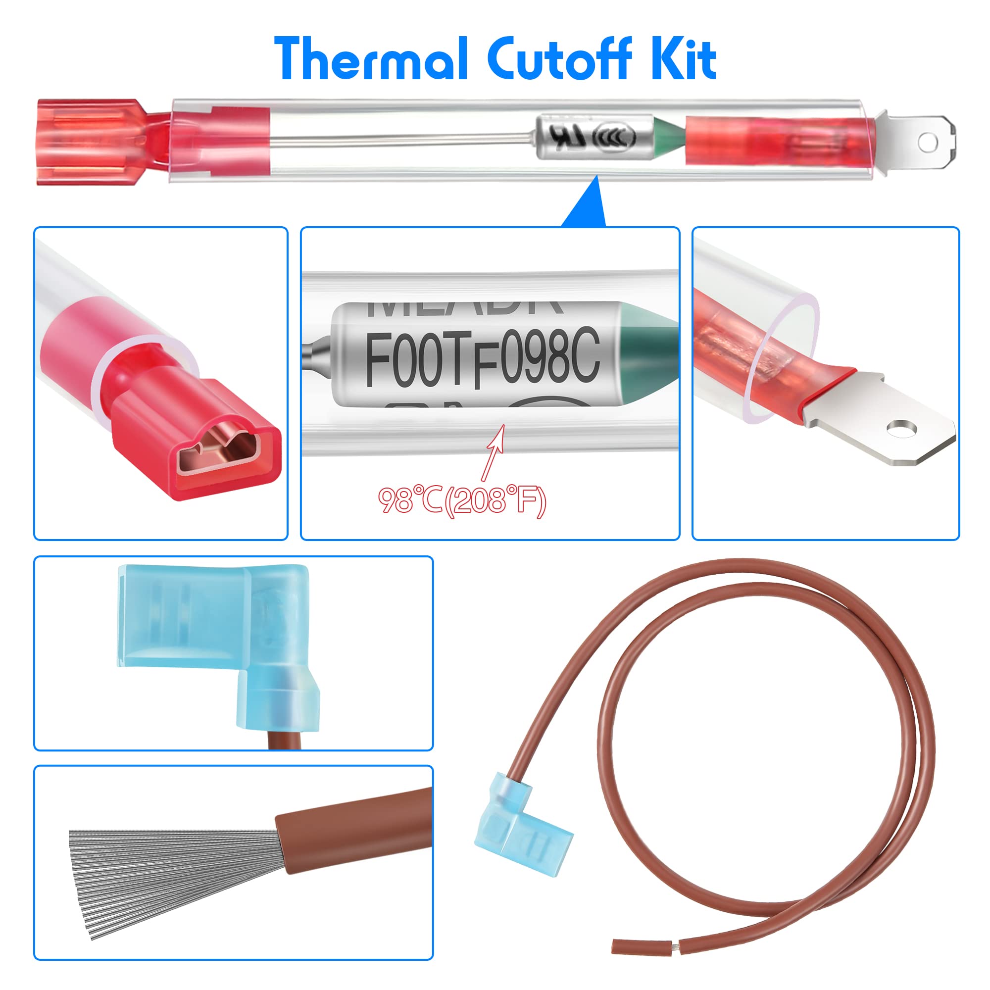 Dreyoo Rv Water Heater Thermal Cutoff With Eco Thermostat Assembly Kit, Ul Listed Replacement Part Compatible With Atwood 91447