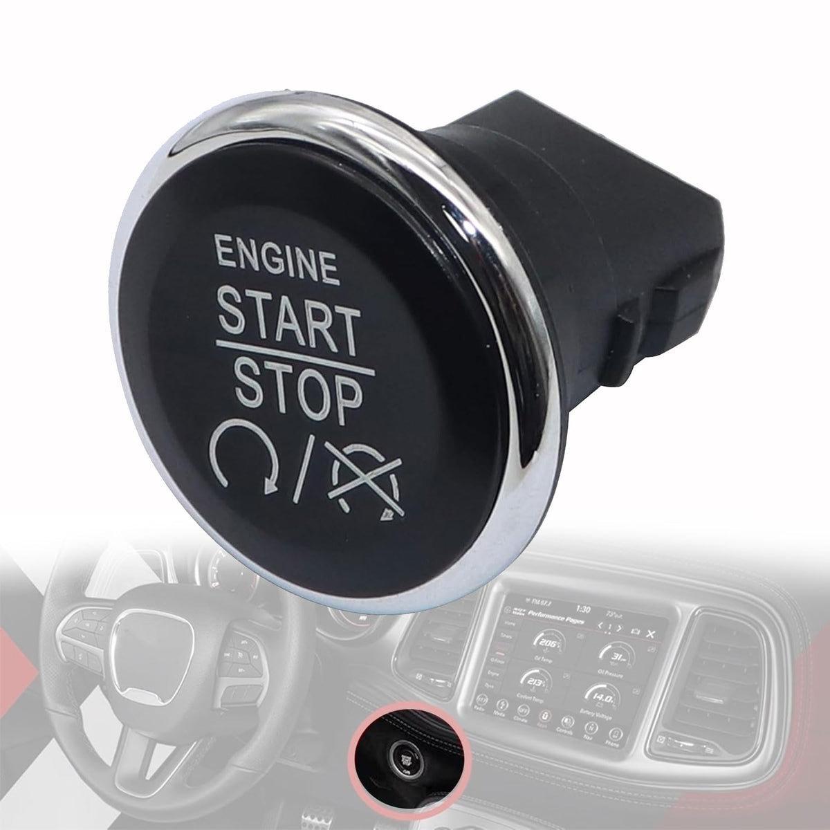 Push Button Start Stop Ignition Switches Compatible with Chrysler 300 2009-2010