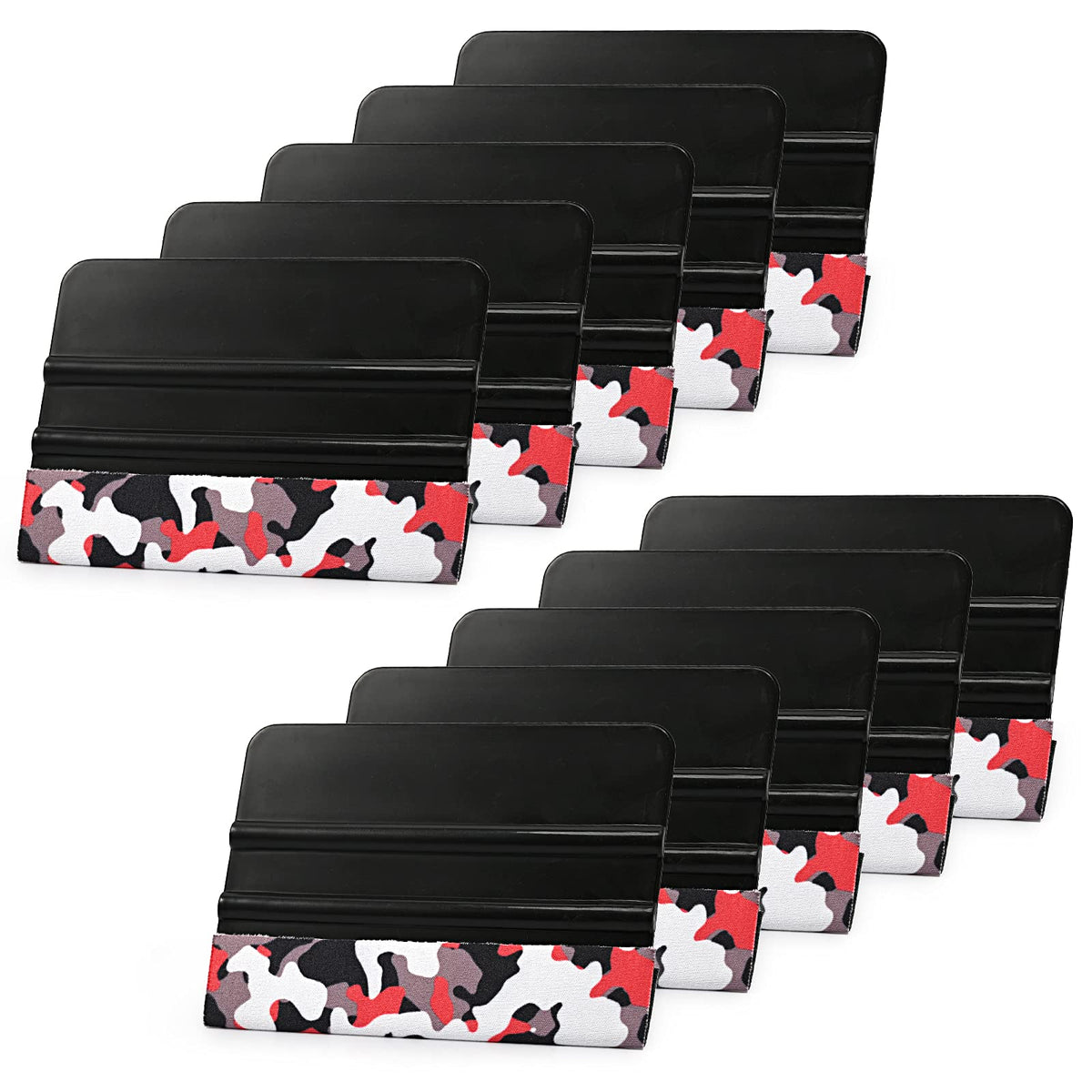 Ehdis 10Pcs Vinyl Squeegee Felt Edge Squeegee 4 Inch Car Vinyl Scraper Decal Applicator Window Tint Tool Wallpaper Smoothing Too