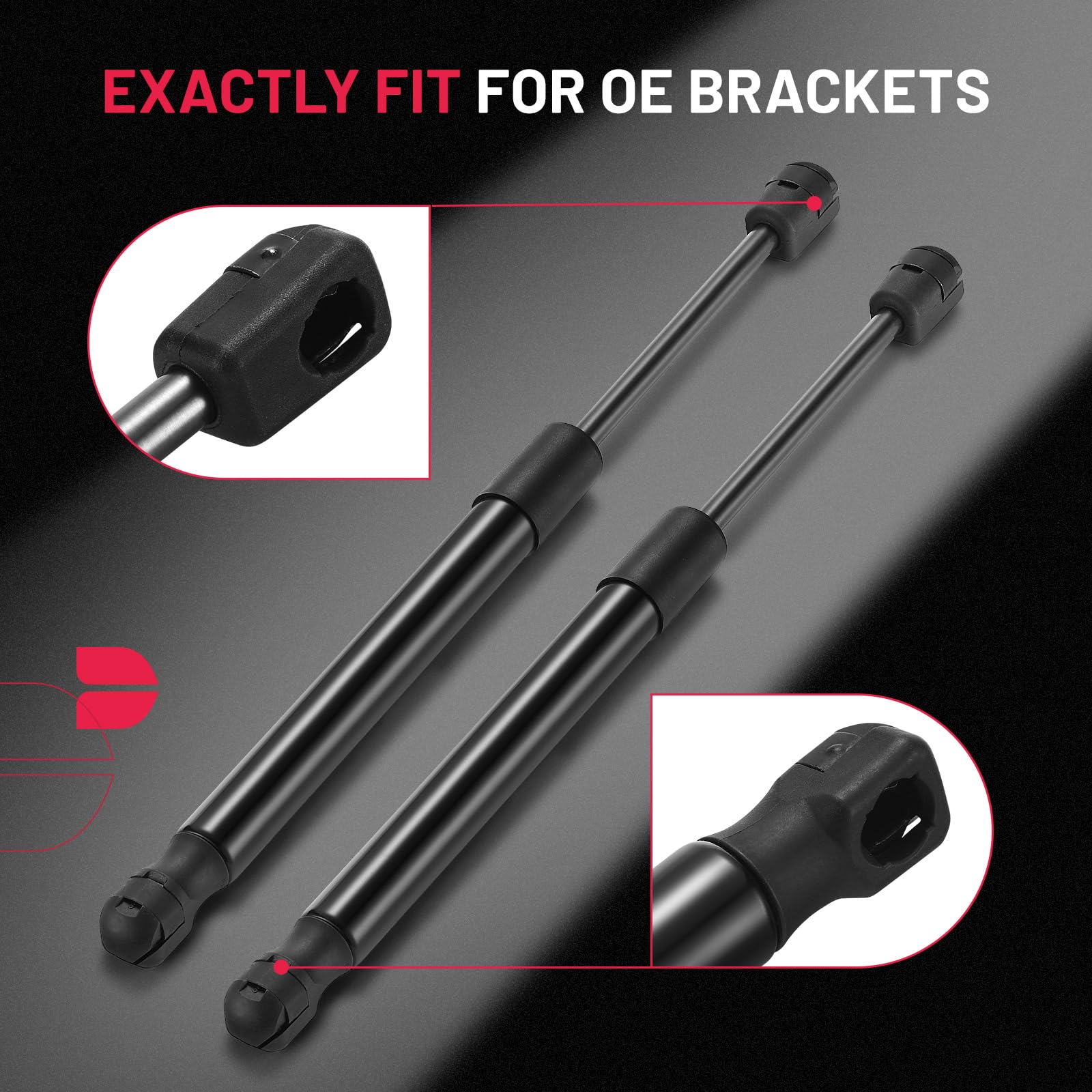 Bdfhyk C16-25563 12 Inch 65Lbs/289N Gas Struts Shocks For Camper Shell Side Window, Pickup Truck Toolbox,Cabinet Lid Door, Boat