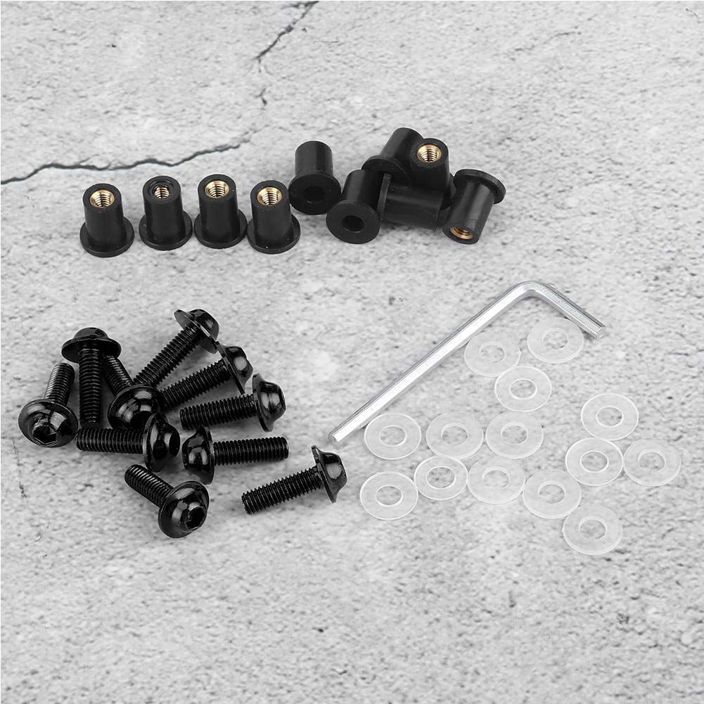 mounting bolts windshield bass tracker boat Qiilu Windshield Bolts Kit, 10pcs Motorcycle Windshield Bolts Nut Washers Universal