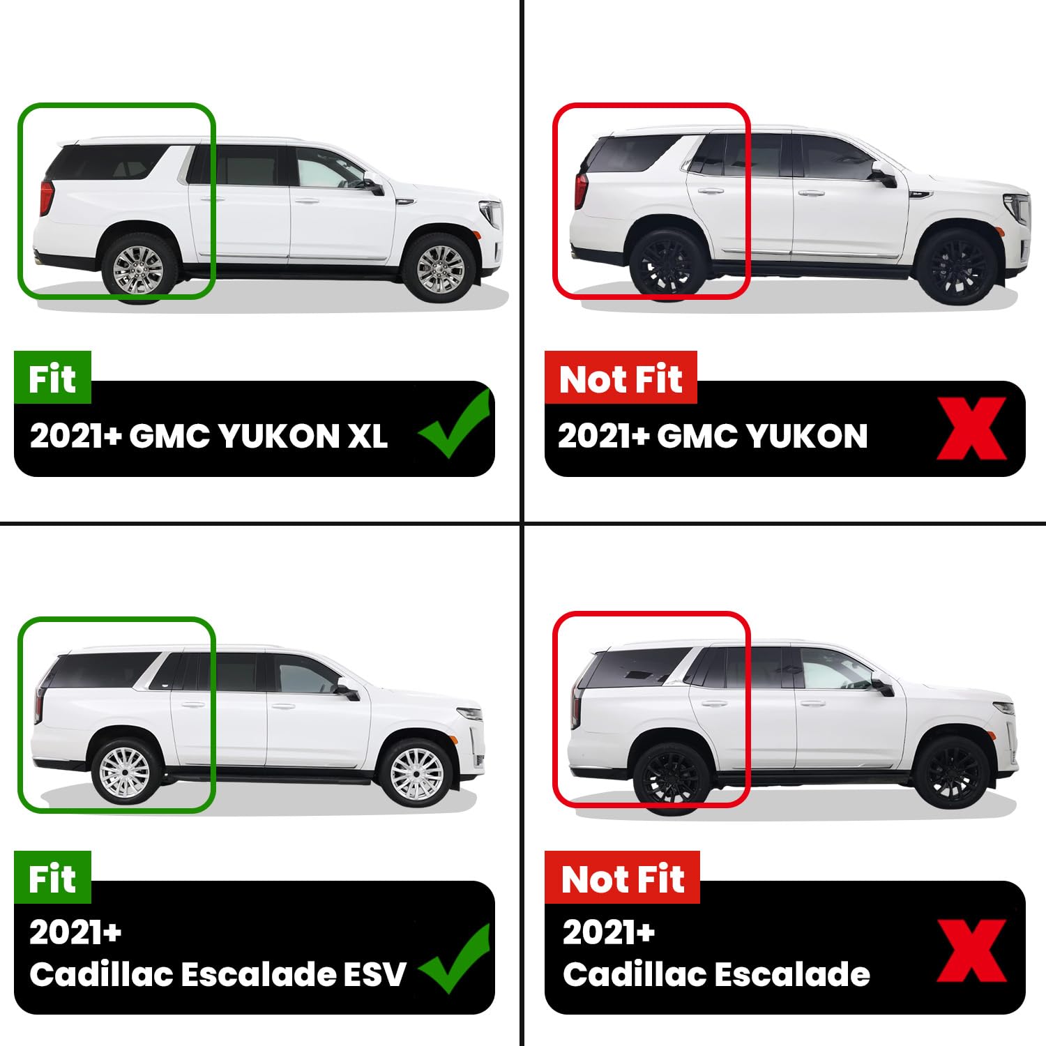 LASFIT Floor Mats & Cargo Liner 2015-2020 & Only 7 Seat (Not Fit 8/9 Seat) for Chevy Suburban & GMC Yukon XL(Only Yukon XL, Not