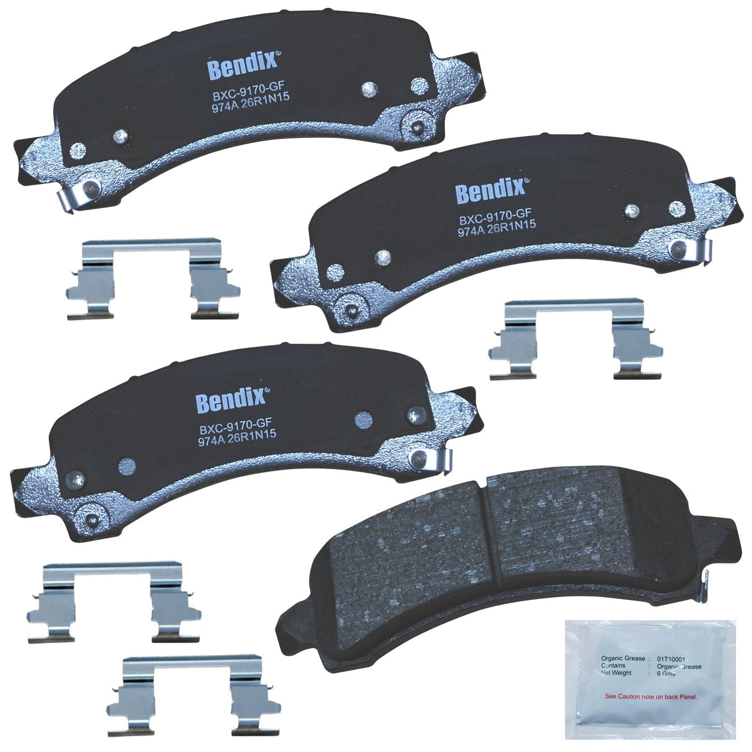 Bendix Priority1 Cfc974A Ceramic Rear Brake Pads For Select Models Cadillac Escalade, Chevrolet Avalanche 1500, Express Silverad