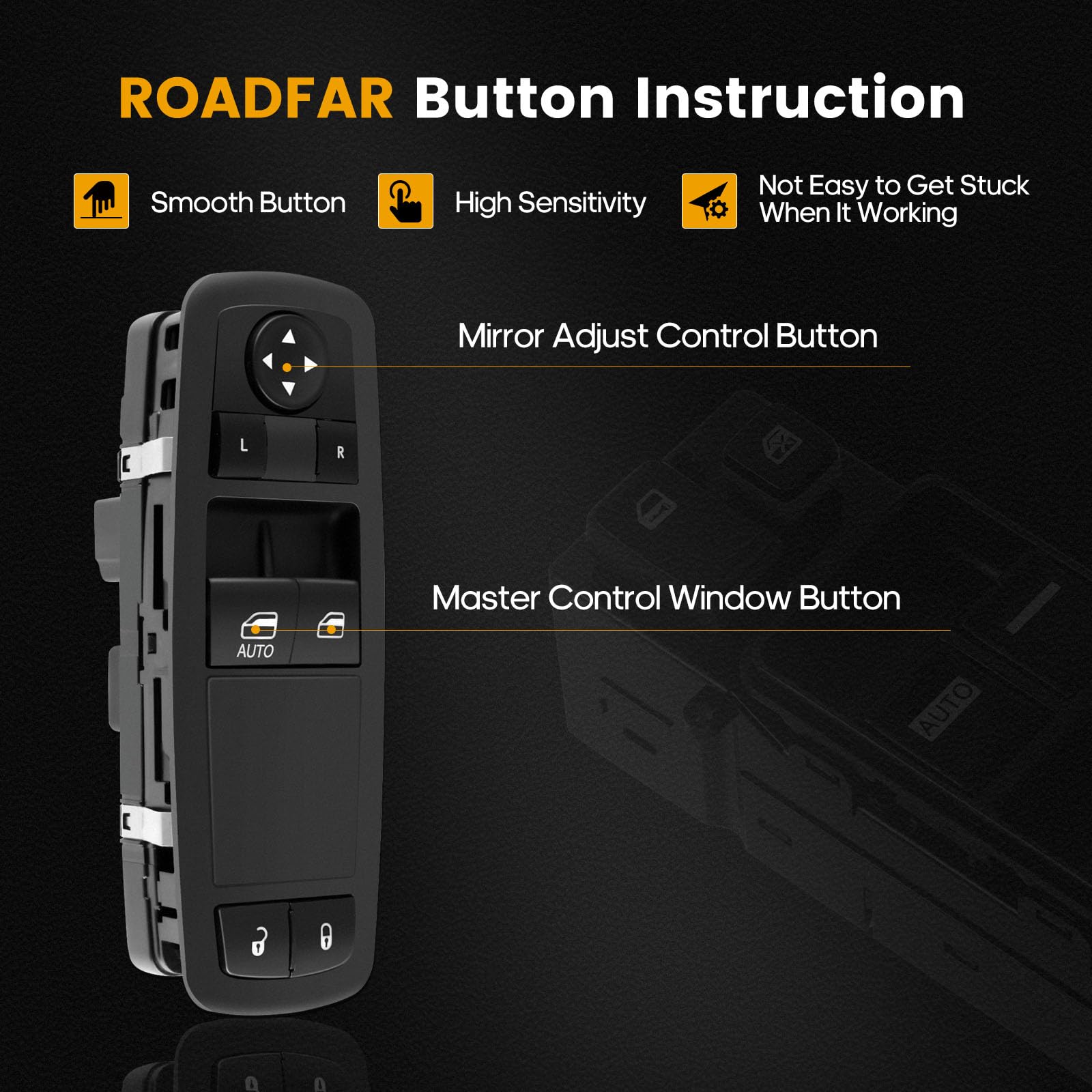 Window Switch Power Window Switch Master Control Power Window Switch 68110870Ab,901-488 Fits For 2012-2015 Dodge Grand Caravan R