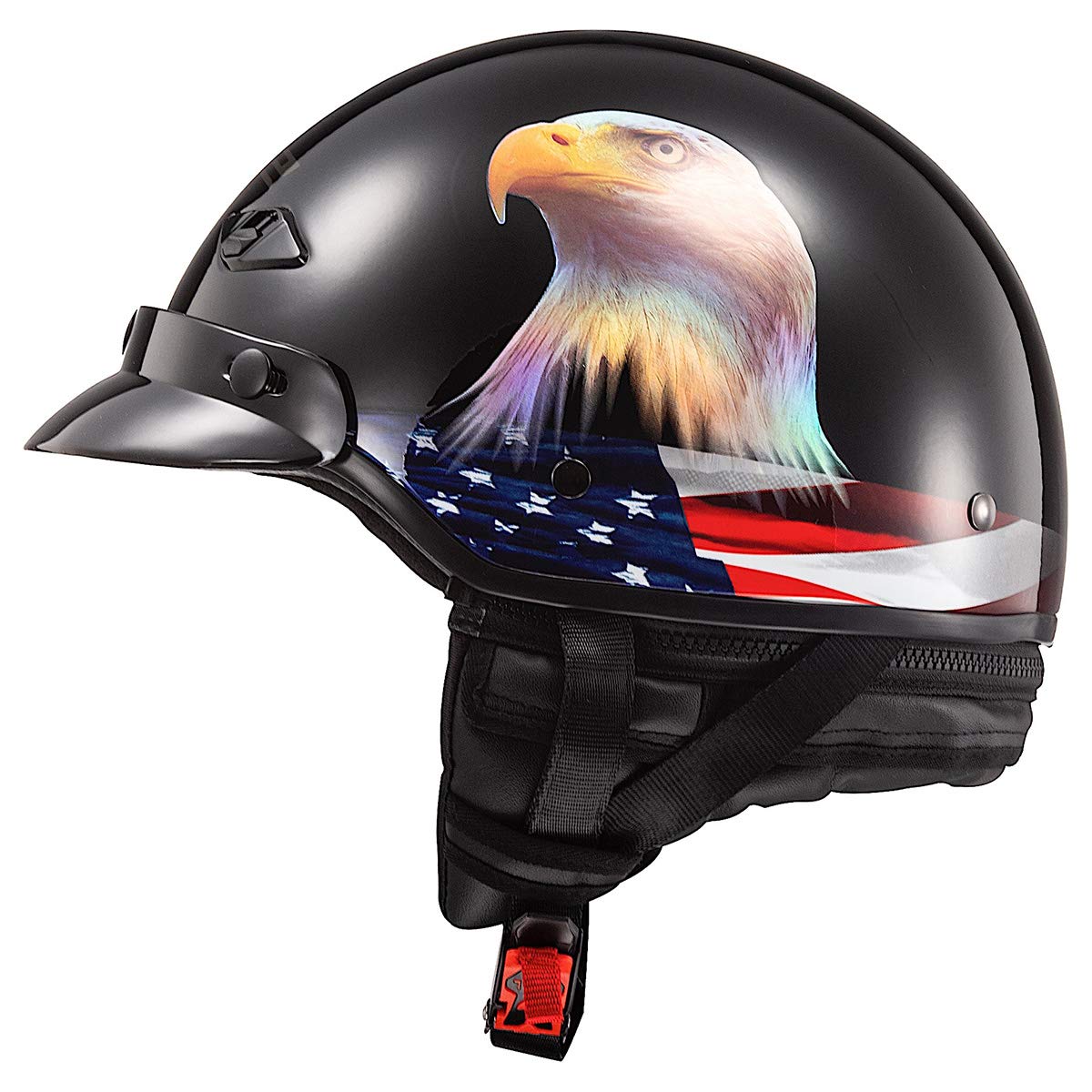 Ls2 Helmets Bagger Motorcycle Half Helmet (Murica - Large)