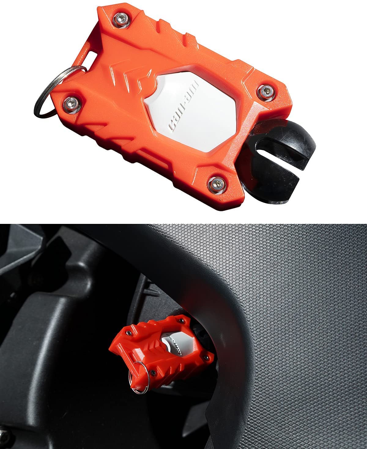 A & Utv Pro Sporty Key Holder For Ryker, Outlander, Ignition Key Fob Holder Compatible With All Can Am Ryker Models 600 900 Accessories, Red Black, Pack Of 2