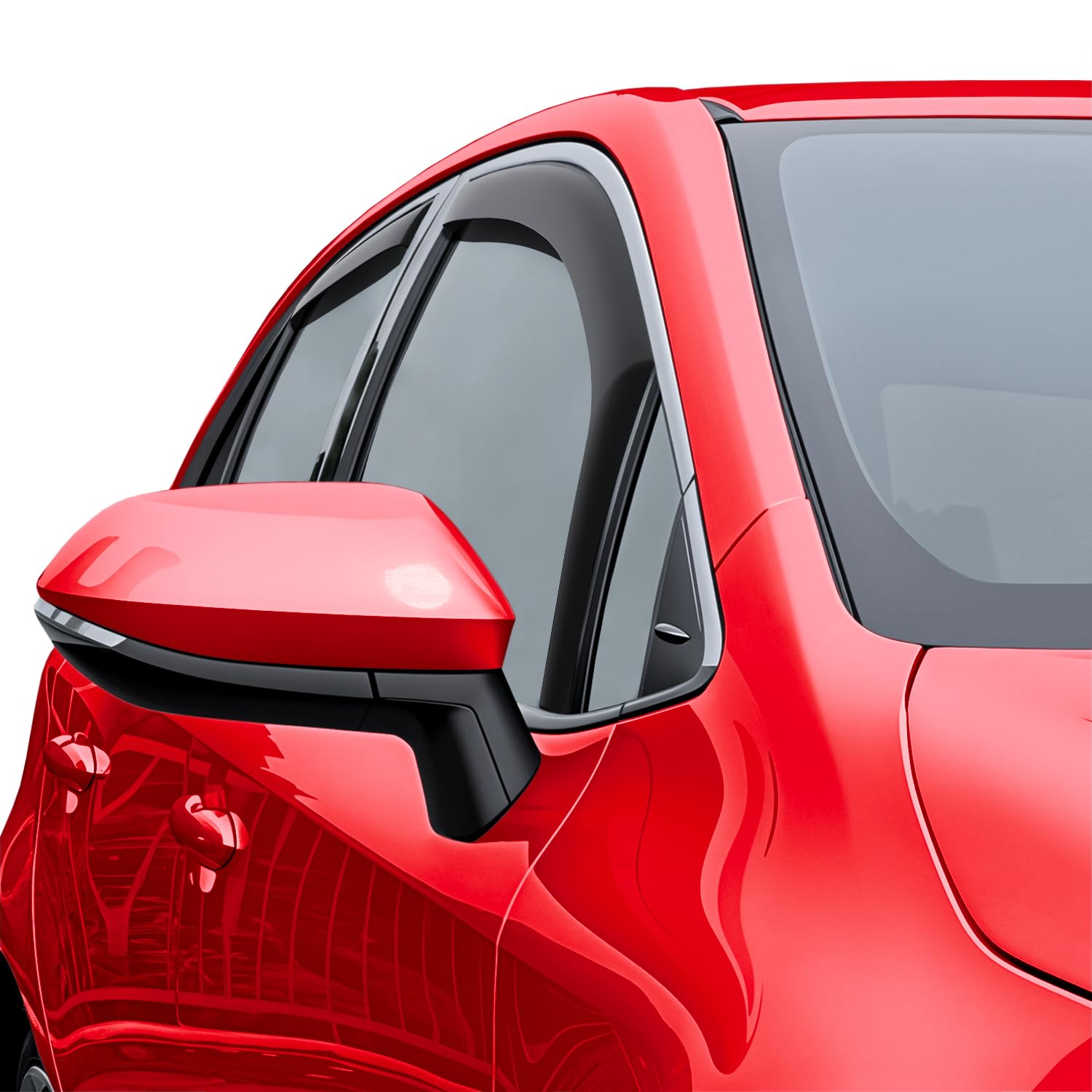 Voron Glass in-Channel Extra Durable Rain Guards for Toyota Corolla 2020-2025 Hatchback, Window Deflectors, Vent Window Visors,