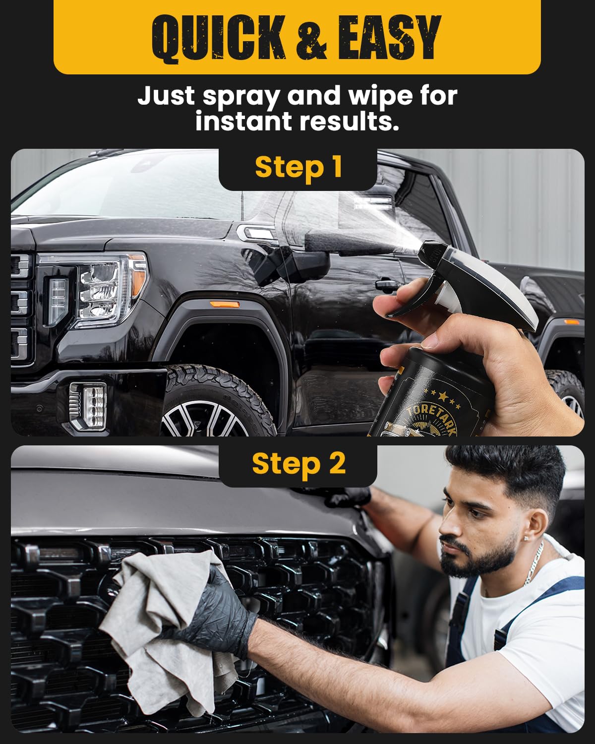 Carceracot Ceramic Coating for Cars (16 oz.), Unmatched Shine Nano Car Wax Coating Spray, No Pungent Smell, Quick Detailer Spray