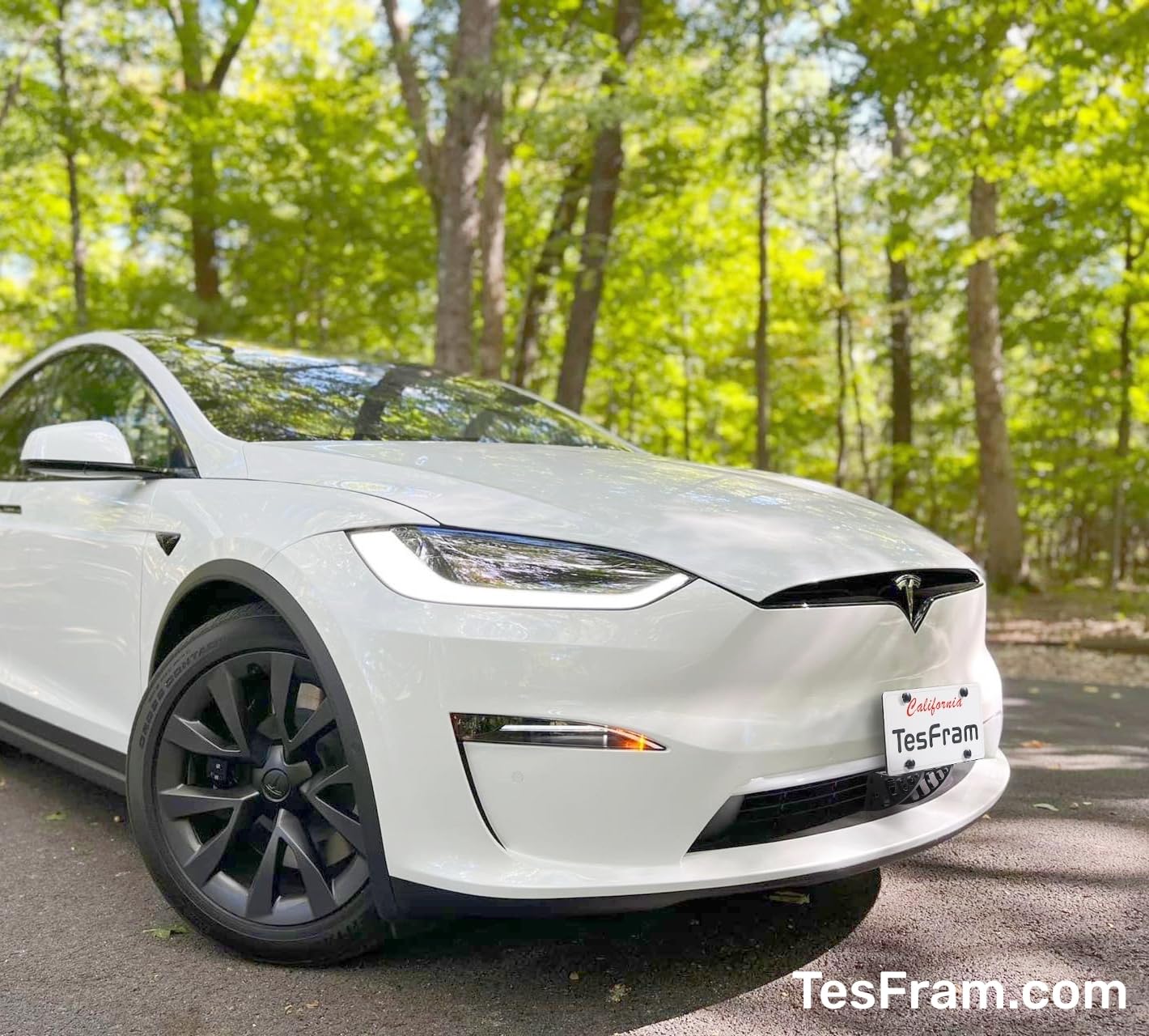 Tesla Model X (2022-2025) License Plate Mount - (NOT Plastic) - Anti-Theft, Height-Adjustable & NO Drilling Front License Plate