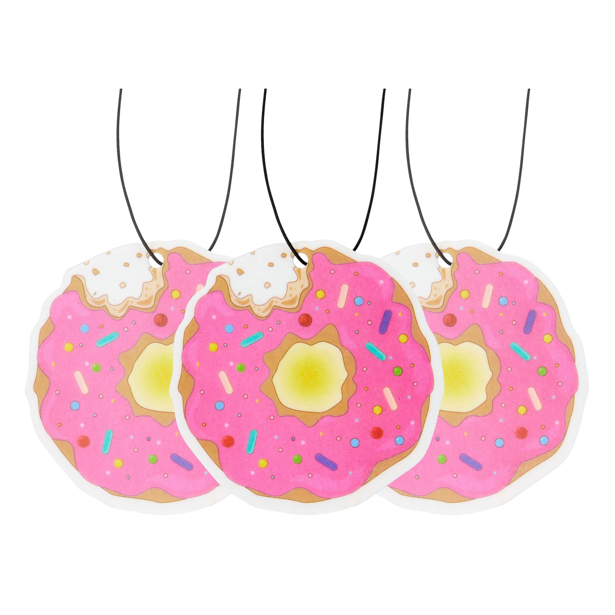 Donut Car Air Freshener 4 Pack Scented With Premium Oils By Fresh Fresheners
