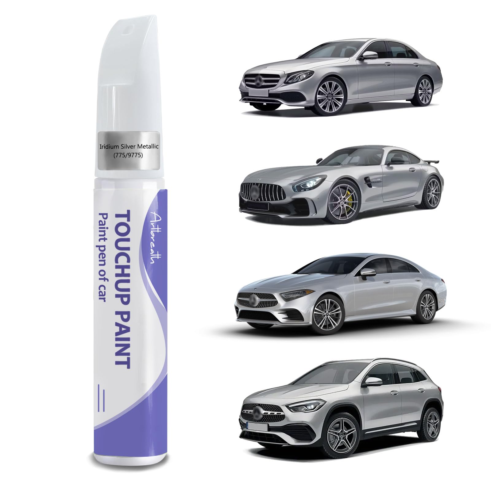 Touch Up Paint for Mercedes Benz Iridium Silver(775/9775)-Exact Match-Chips and Nicks TouchUp Paint Pen Scratch Repair Car Acces