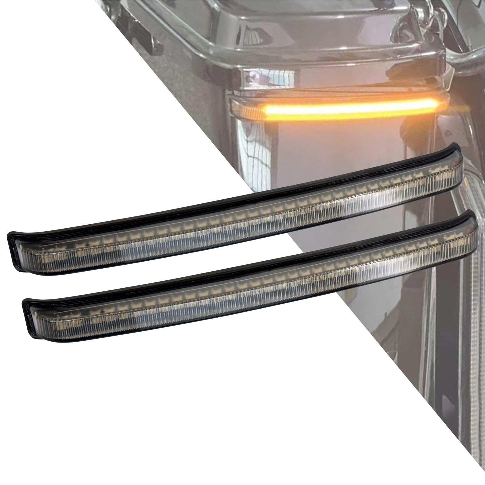 HDBUBALUS Motorcycle Saddlebag Lights Sequential Turn Signal Smoke Running Brake Tail Light Fit for Harley Touring Street Gilde 