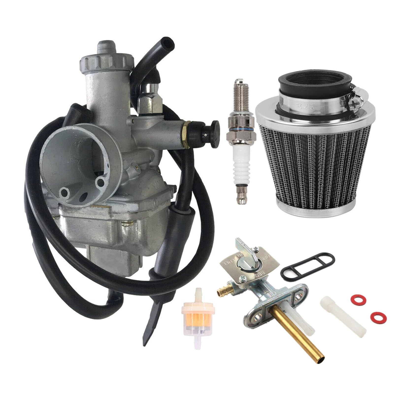 Whfzn Lt-F160 Carburetor For Suzuki Lt160E Lt-F160 Lt160 Quadrunner 160 Carb 1989-2003 Replace 13200-03400 With Air/Fuel Filter 