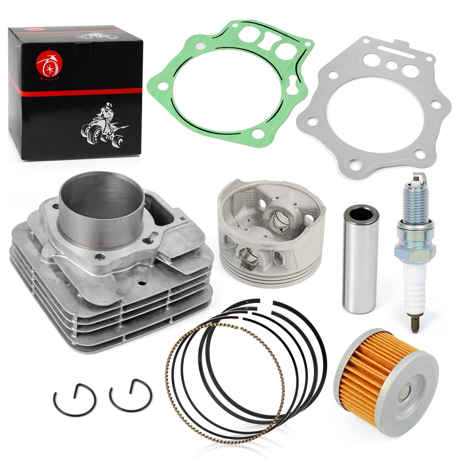 Cylinder Top End Kit Piston Ring Compatible With Honda 1998-2004 Foreman 450 Trx450 Trx450S Trx450Es Trx450Fe Trx450Fm 4X4 12100-Hn0-A00