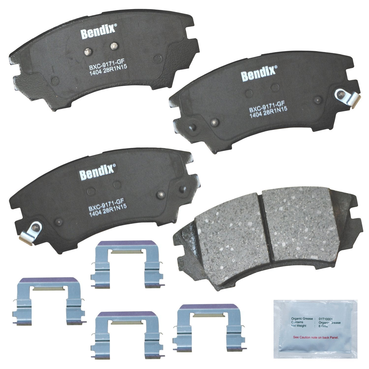 Bendix Priority1 Cfc1404 Ceramic Front Brake Pads For Chevrolet Camaro 2015-2010, Caprice 2017-2011, Saab 9-5 2011-2010