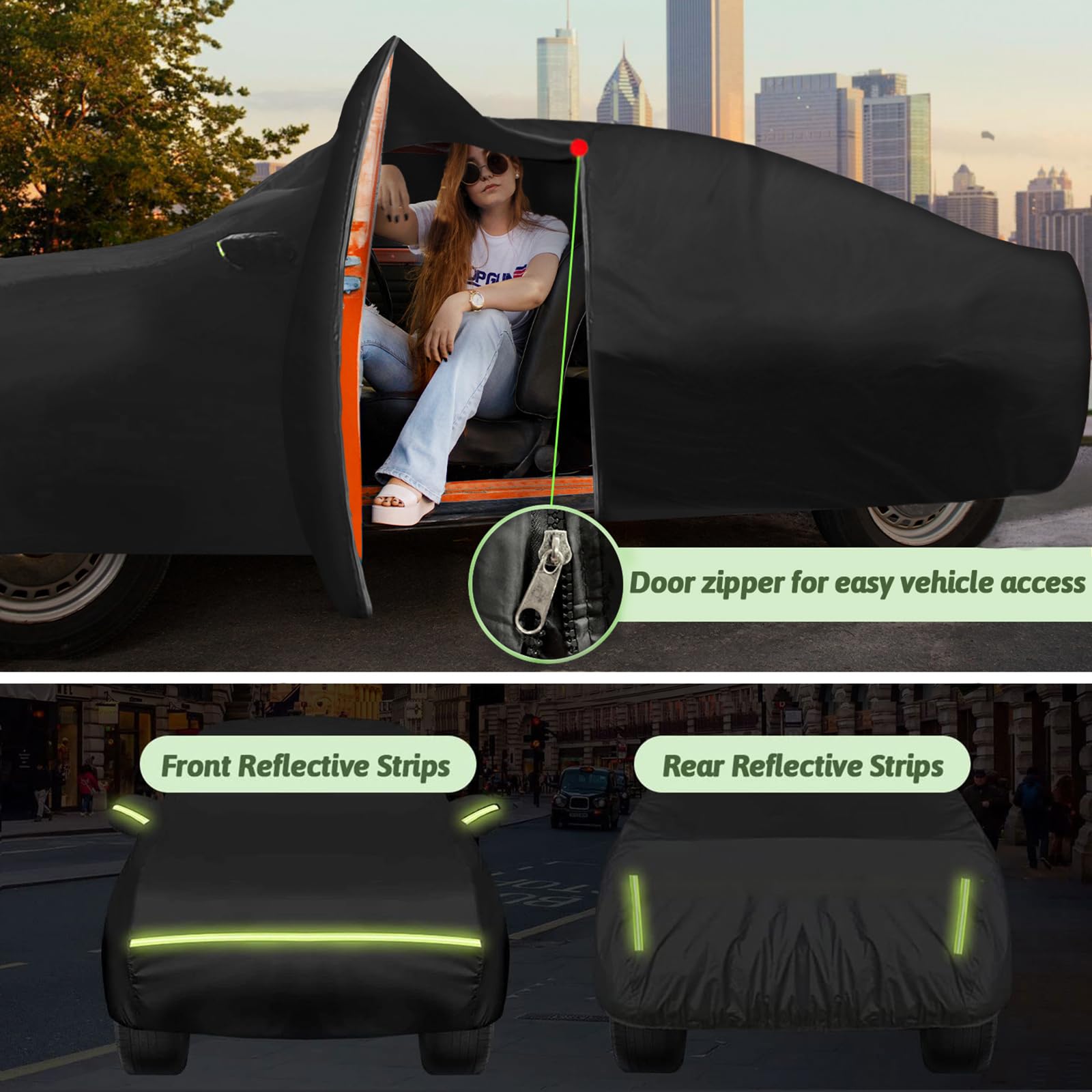 Car Cover for 2014-2019 Corvette C7 Stingray Corvette Z51 Z06, 6 Layers Waterproof Sun Rain UV Dust Snow Protection Outdoor C7 F