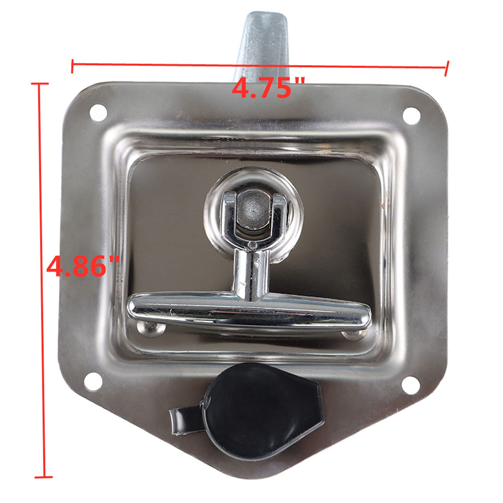 2 Trailer Door Latch T-Handle Locking Stainless Steel Folding T Handle Latch For Camper Rv Truck Trailer Toolbox With Gasket And