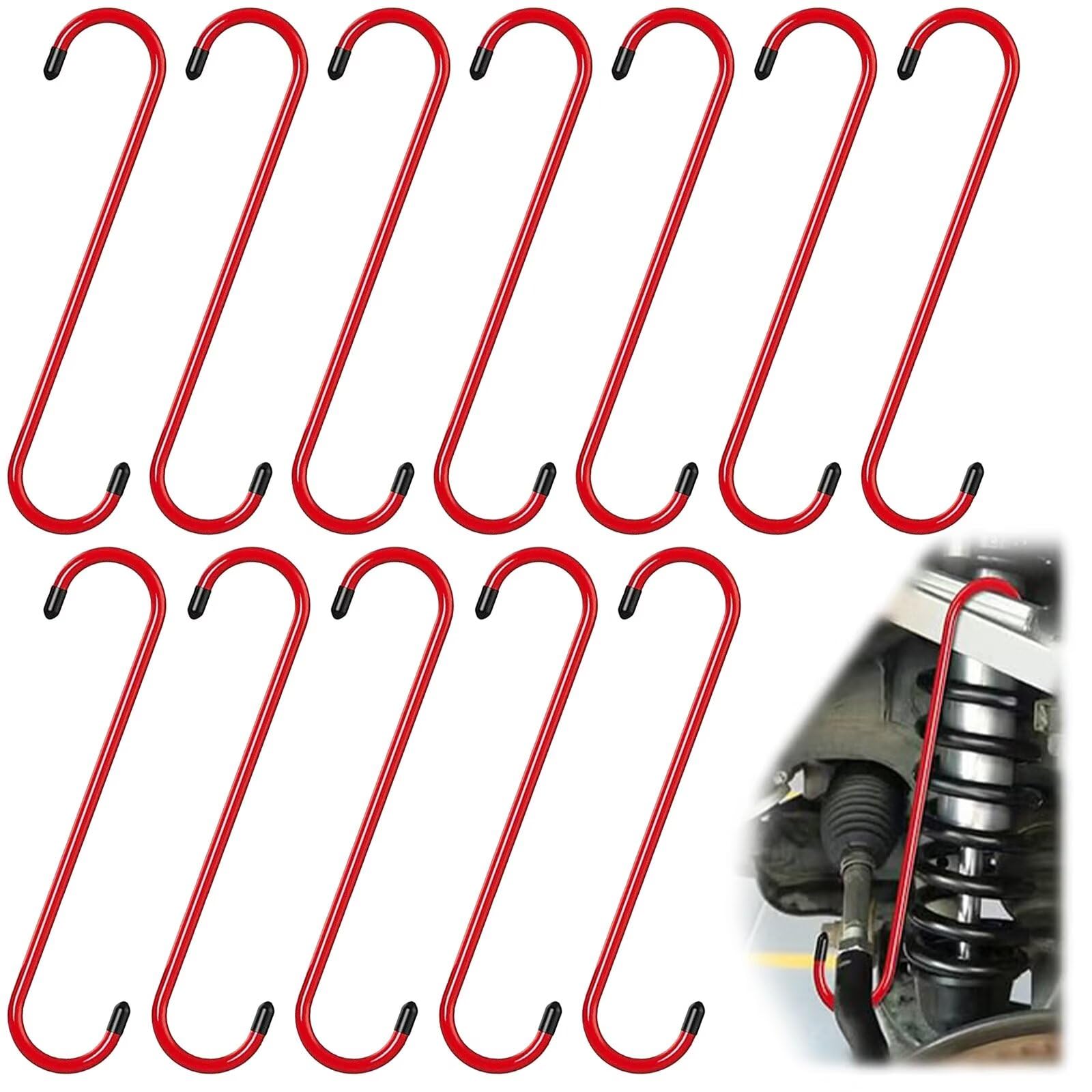 BFXM 12PCS Brake Caliper Hanger Caliper Hangers Hooks with Rubber Tips, Durable Steel, Rust-Proof Automotive Tools for Braking, 