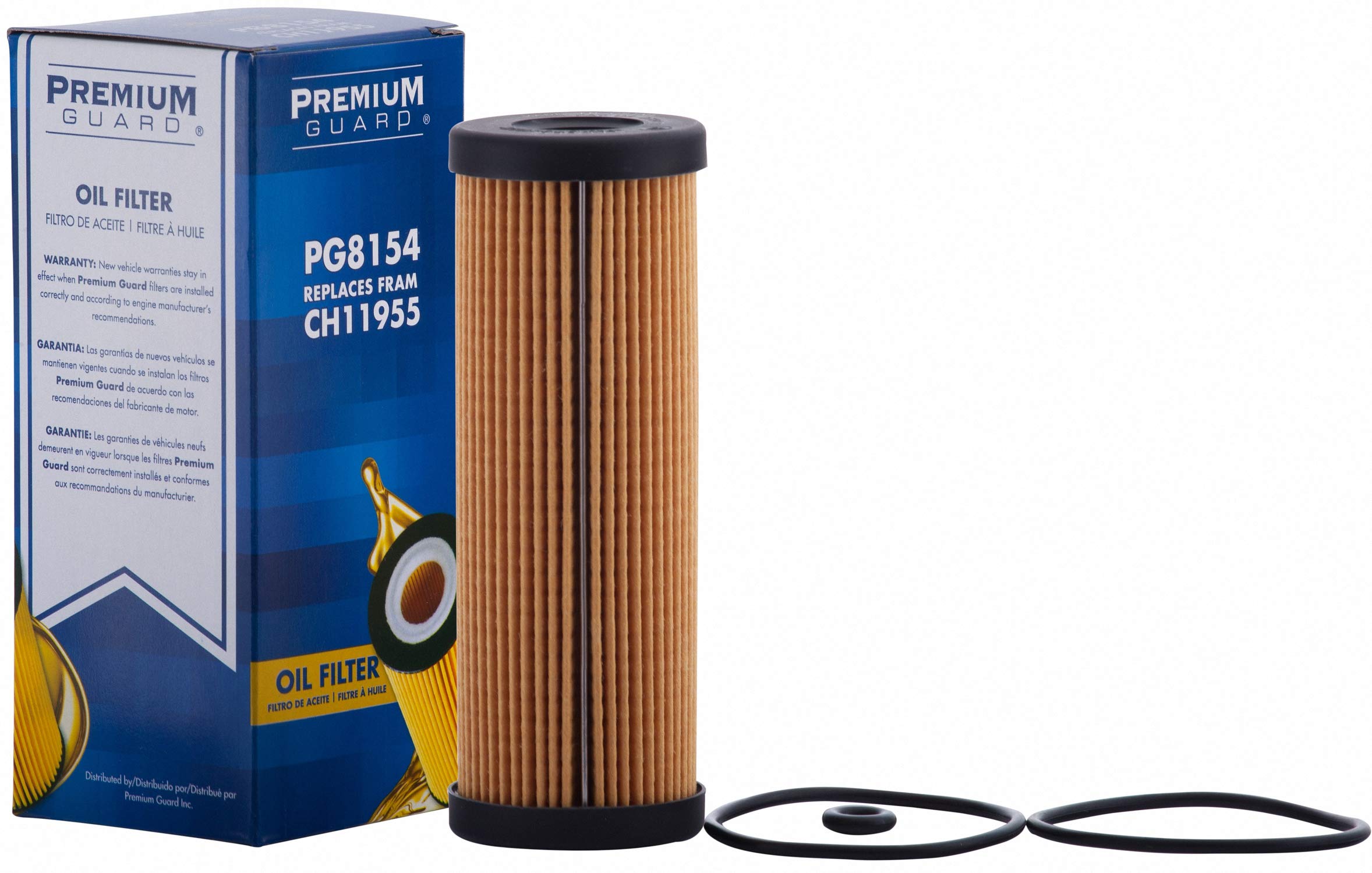 PG Standard Oil Filter PG8154 | Fits 2023-2015 Ford F-150, 2023-20 Explorer, 2023-15 Edge, 2023-21 Bronco, 2022-17 Mustang, 2023-20 Lincoln Aviator, 2023-19 Nautilus, 2018-16 MKX, 2020-17 Continental