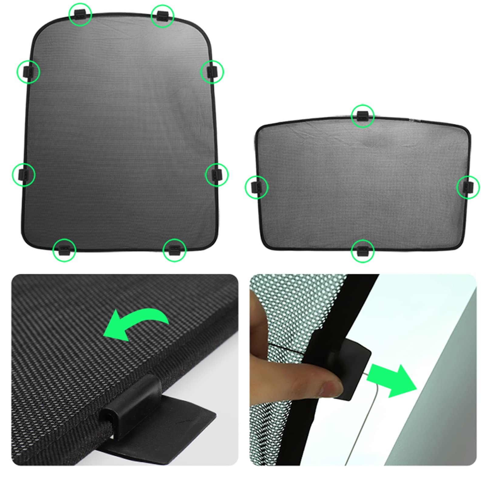 Jaronx Compatible With Tesla Sunshade Clips Model Y Sun Shade Clip Model 3 Sunroof Sunshade Clips Model S Roof Sunshade Insert C