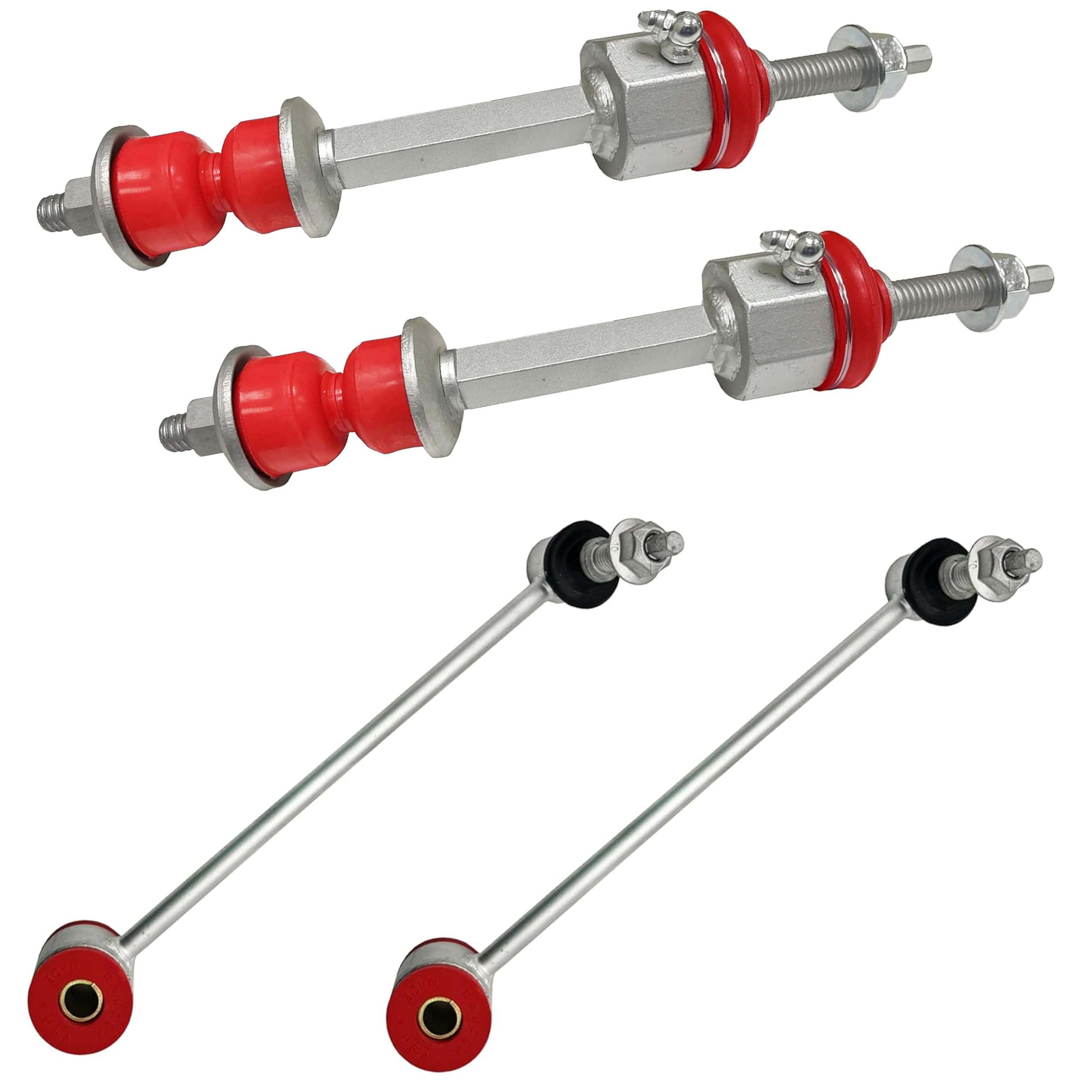 Champion Suspension 4Pc Front/Rear Code Red Extreme Sway Bar Stabilizer Link Kit Fits Ram 1500 2009-2024, K80894 K750396