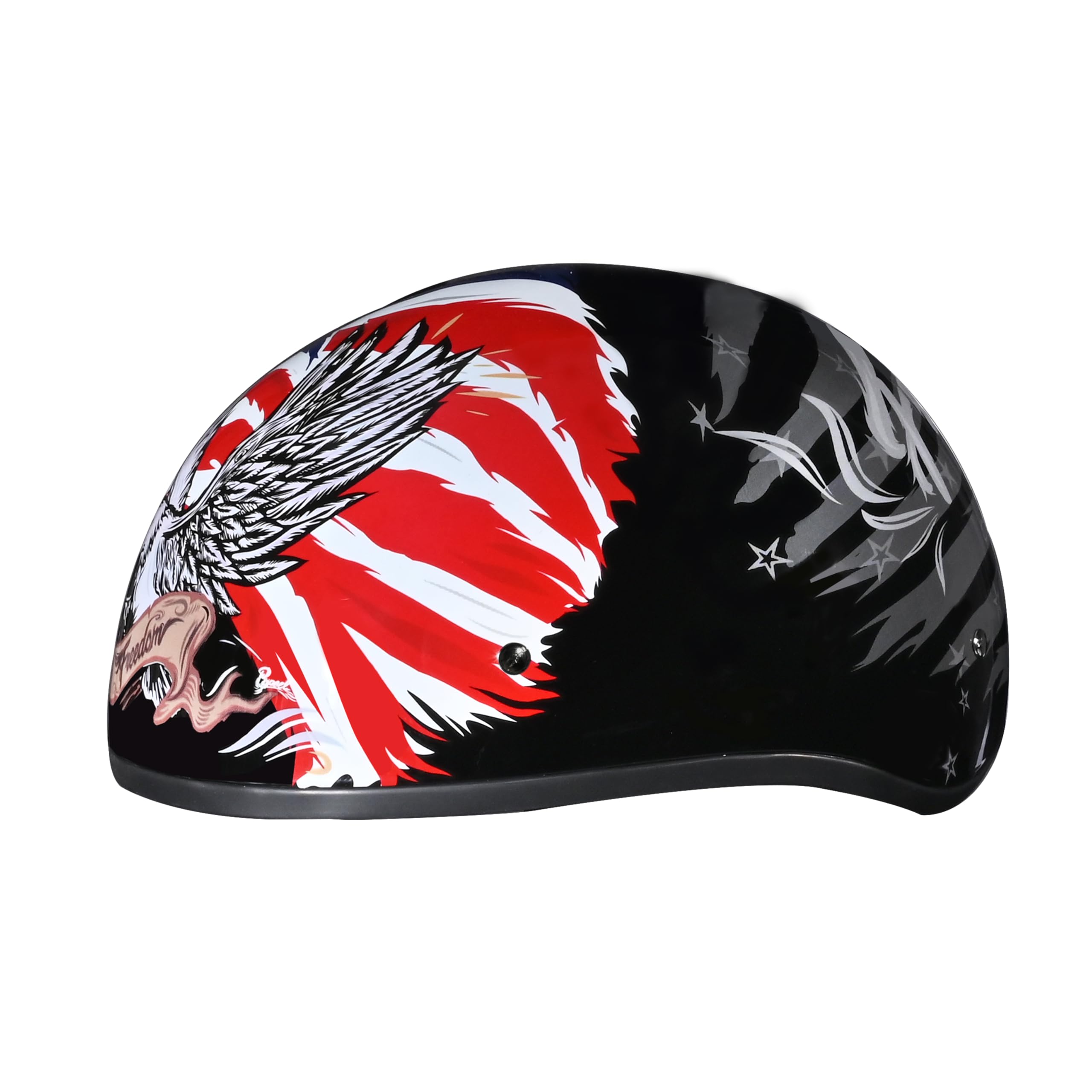 Daytona Helmets Motorcycle Half Face Helmet - Dot Approved Skull Cap Motorcycle Helmet For Men - Patriotic Eagle Usa Graphics Be