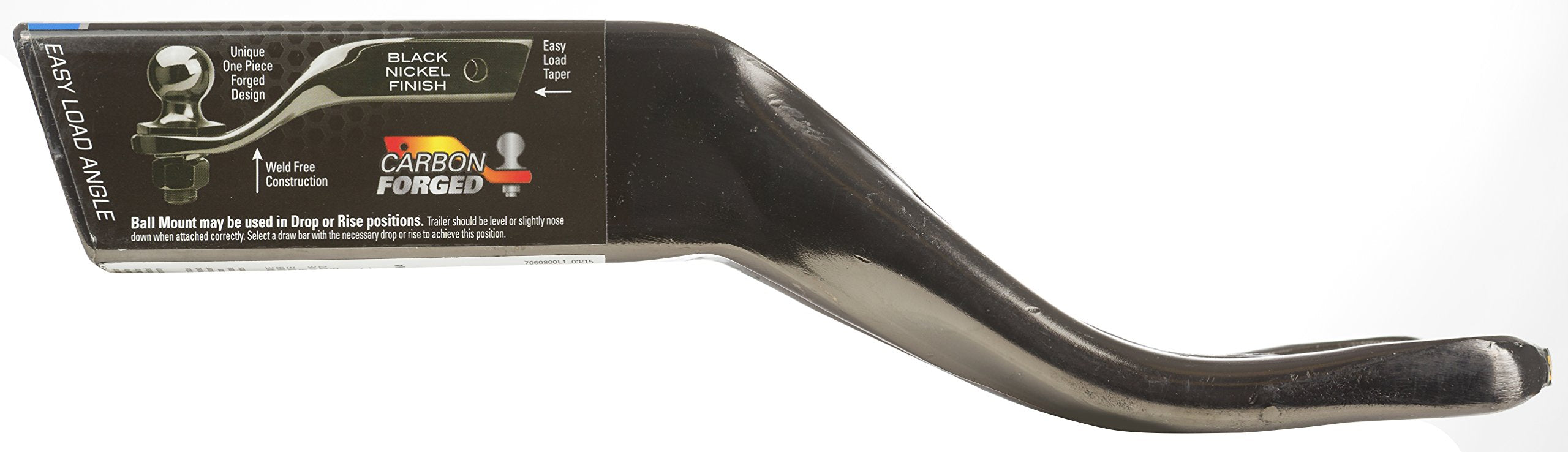 Reese Towpower 7060800 3'' Drop Black Nickel Carbon Forged Interlock Ball Mount