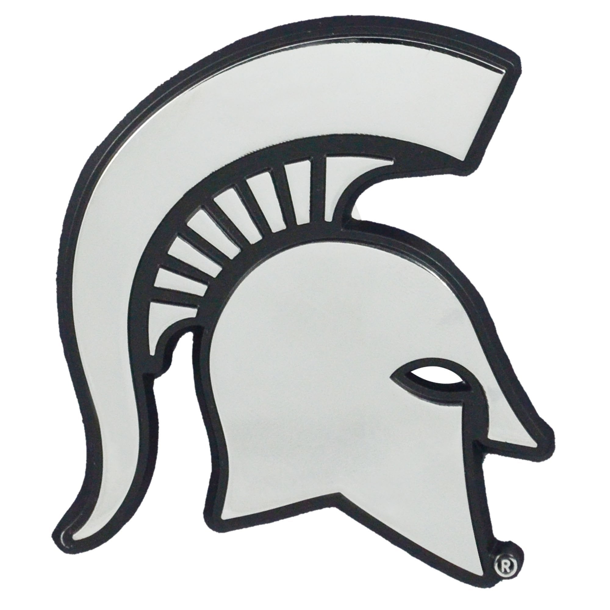 FANMATS - 14866 NCAA Michigan State University Spartans Chrome Team Emblem 2.1x3.2