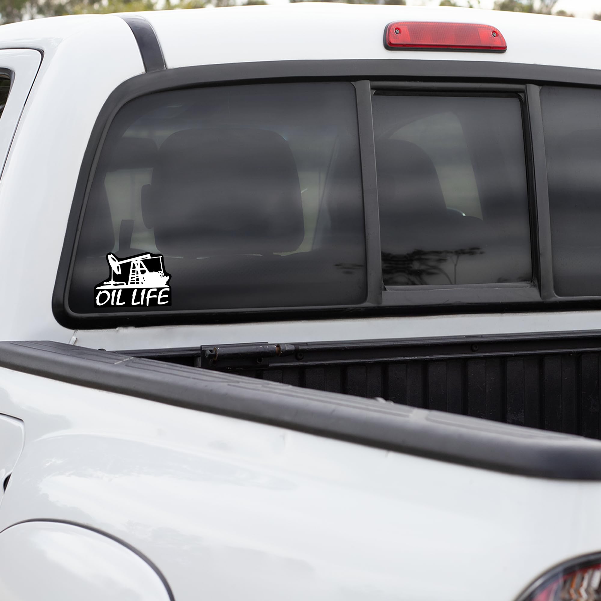 Oil Life Rig Vinyl Decal Sticker | Cars Trucks Vans SUVs Windows Walls Cups Laptops | White with Black Background| 5.5 Inch | KCD2397