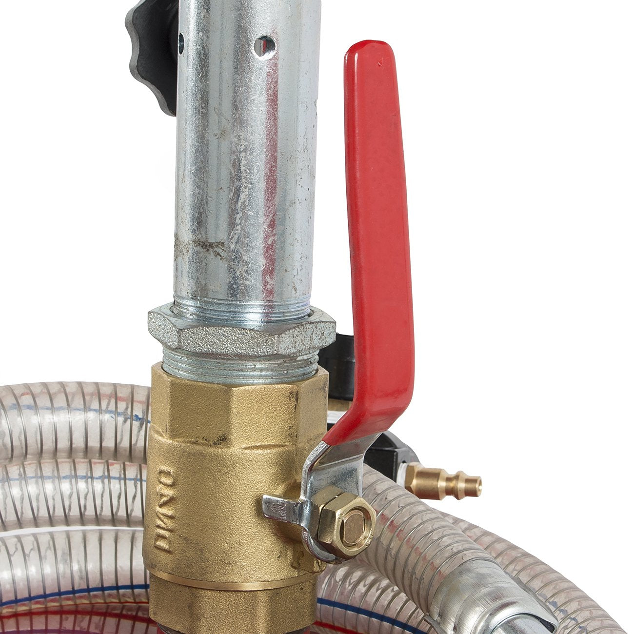 Arksen 20 Gallon Waste Oil Change Tank, Portable Air Operated Fluid Drain Disposal With Adjustable Height, Heavy Duty Construction With Wheels, Automotive - Red