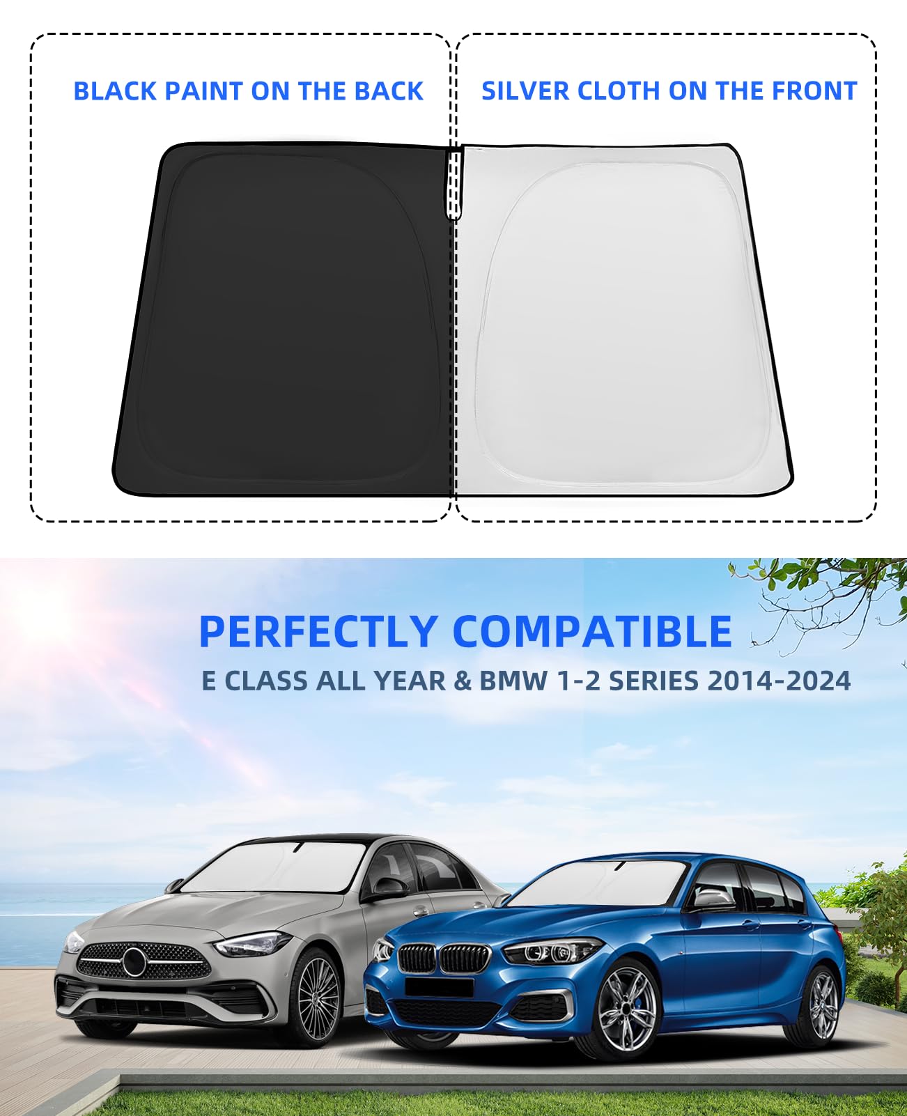 Sun Shade Windshield Sunshade For Mercedes Benz Slc E-Class E200 E260 E300 E350 Coupe Sun Visor For Bmw 1 2 Series,Front Window