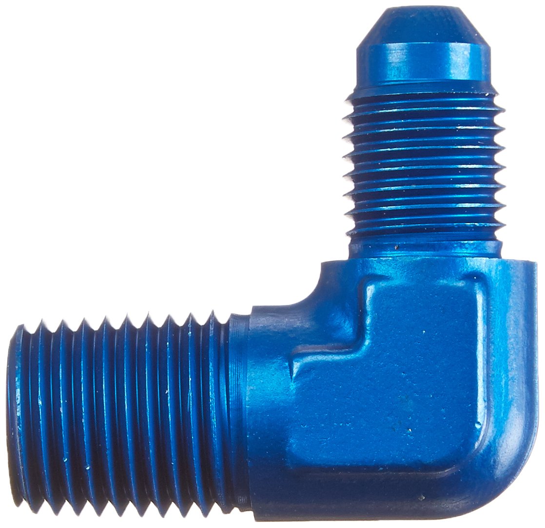 Aeroquip Fcm2032 Blue Anodized Aluminum -04An To 1/4 90-Degree Pipe Adapter