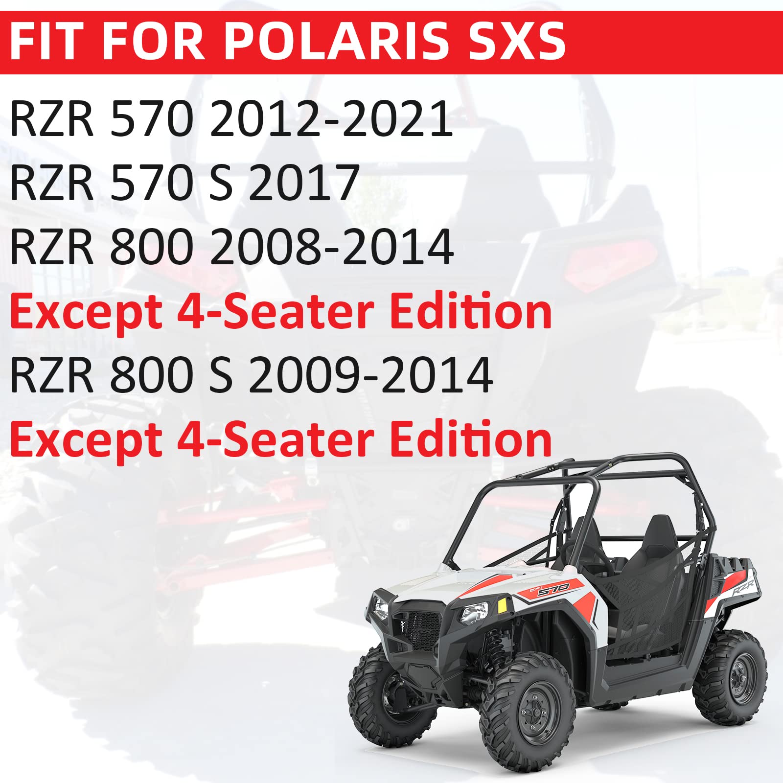 Front Rear Brake Pads Sintered For Polaris Rzr 800 S-800 570 S-570, Oem# 2203318 2208936 2202412 2208935