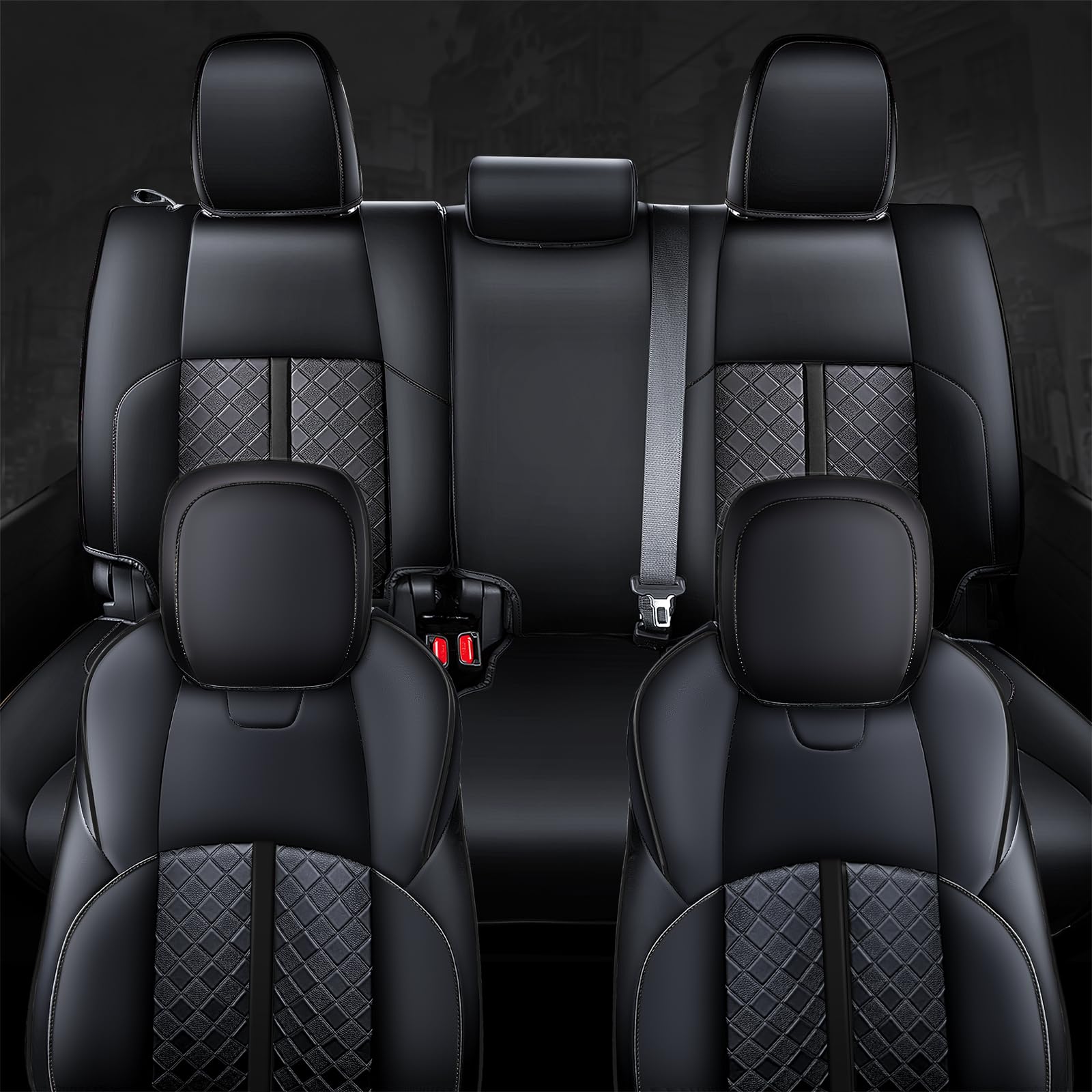 Carlimeki Leather Seat Covers Custom Fit For Tacoma Gen 4Th (2024-2025) Double Cab, For Sr, Sr5, Trd Prerunner, Trd Sport, Trd O