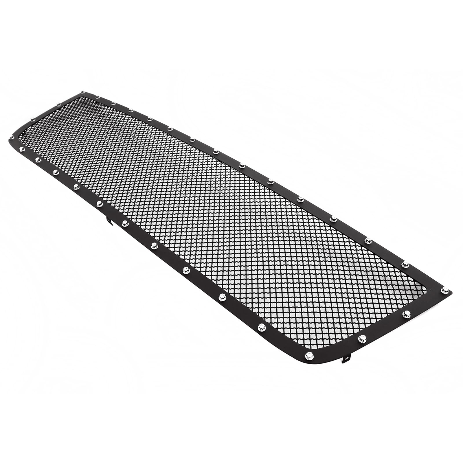 Aps Premium Stainless Steel Black Mesh Rivet Grille Insert Compatible With Chevy Silverado 1500 2500 3500 Hd 2005-2006 & 07 Clas