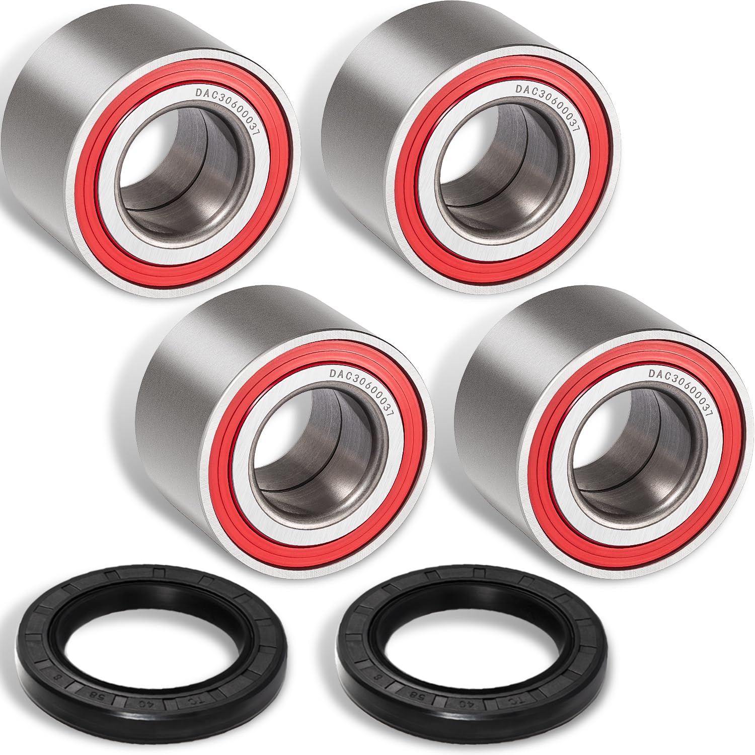 6Pcs Wheel Bearings Kit & Front Wheel Shaft Seal For Can-Am Defender/Commander/Maverick/Outlander/Renegade Replaces # 293350040, 705400088, 293350118, Seal 293250246