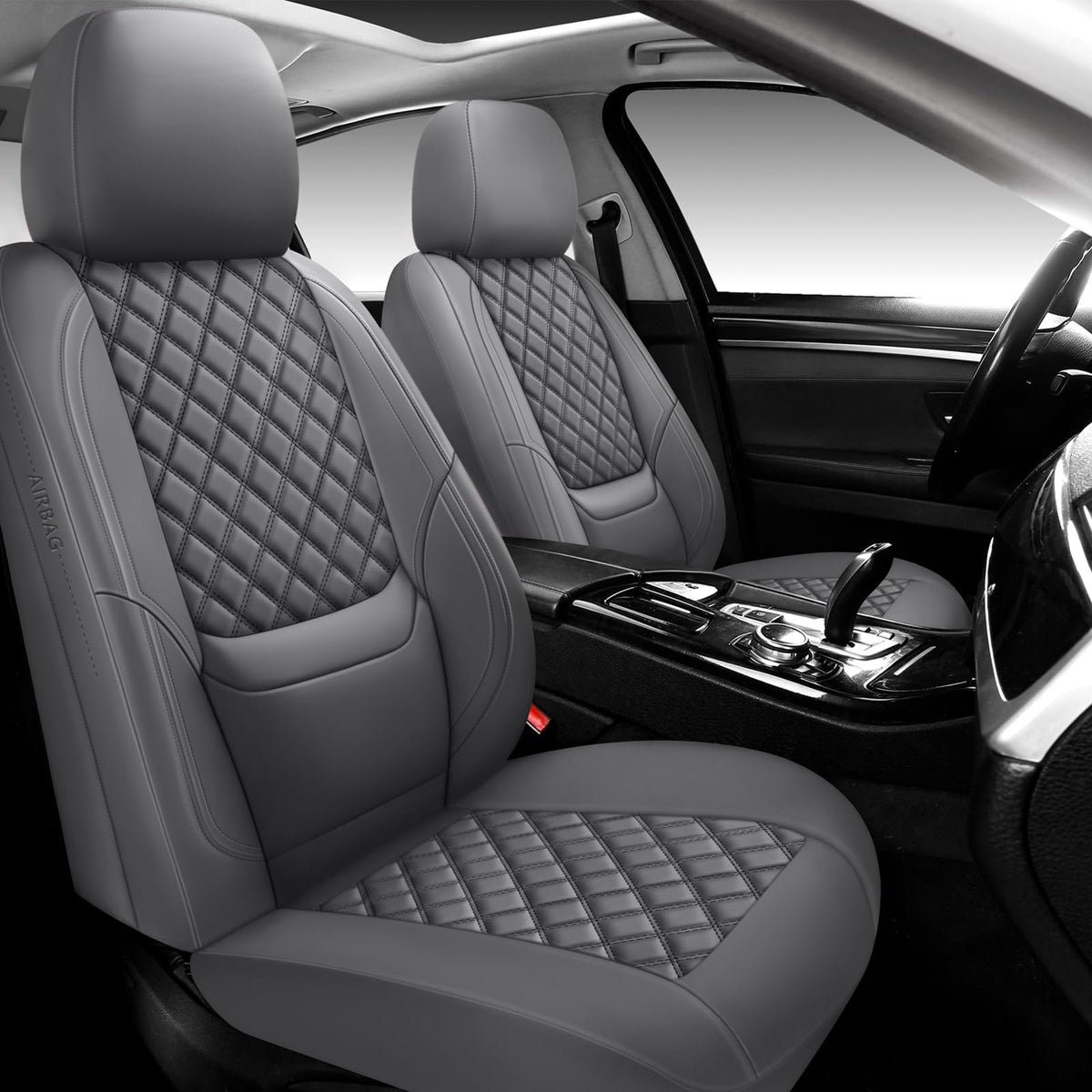 NS YOLO Full Coverage Leather Car Seat Covers Full Set,Waterproof Seat Covers for Cars,SUVs Pick-up Truck, Car Seat Cushion,Car 